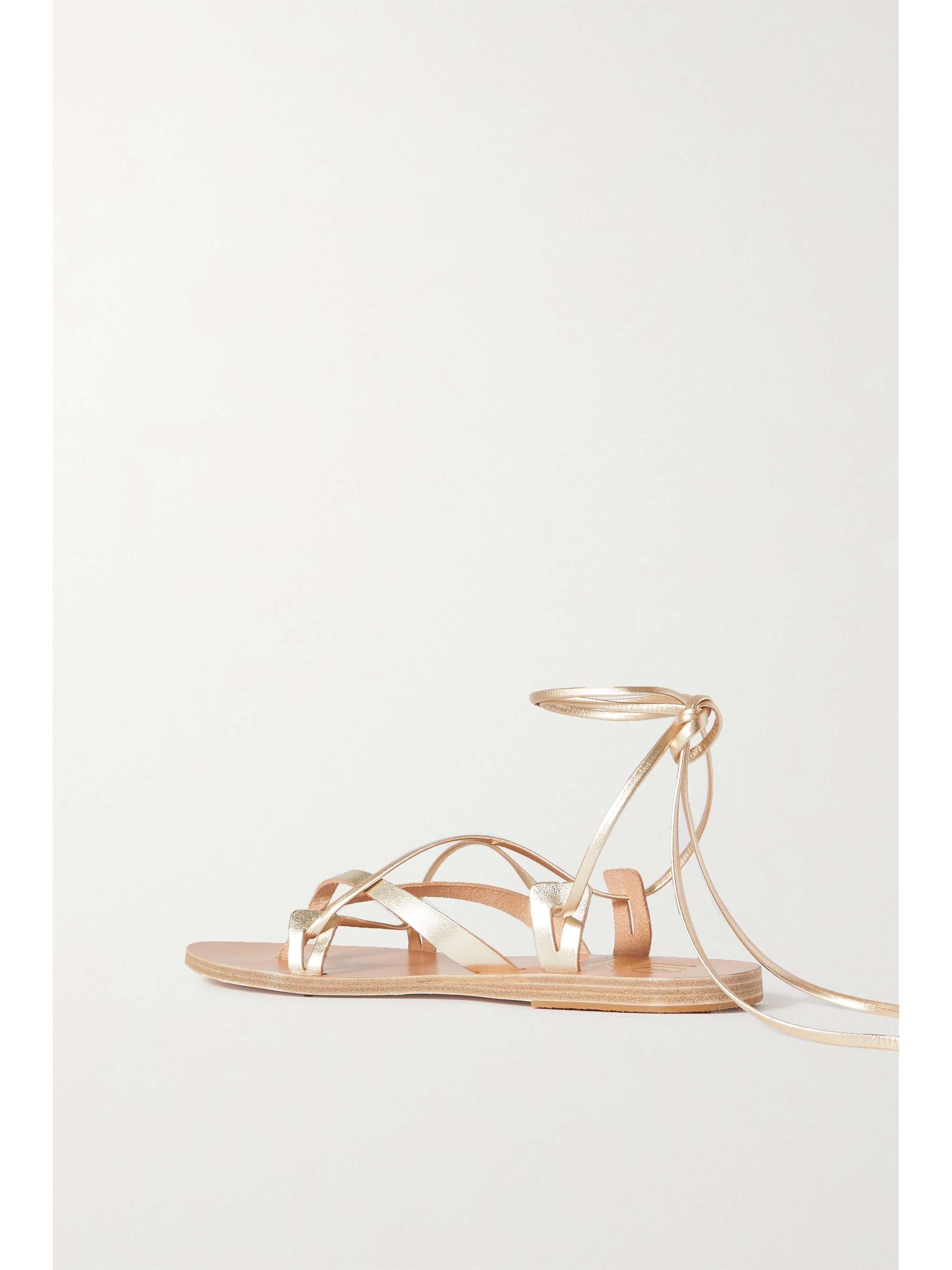 ANCIENT GREEK SANDALS Artemis de Gabies metallic leather sandals
