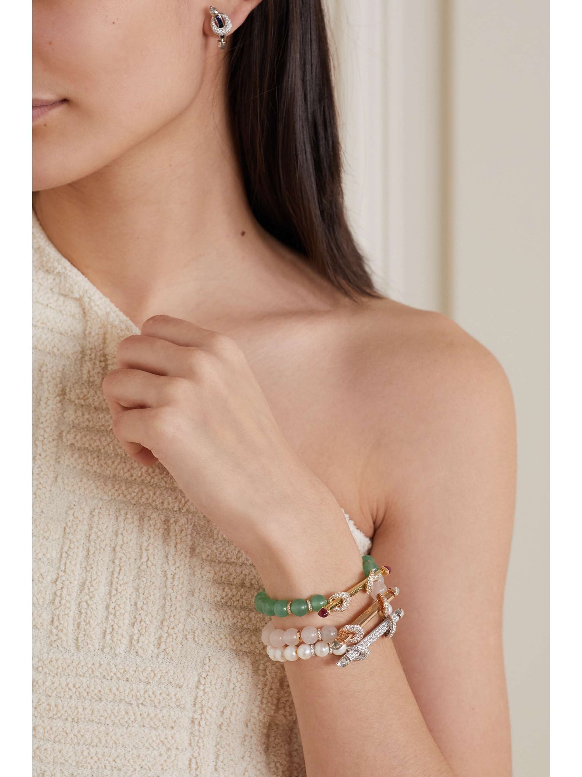 ANANYA 18-karat rose gold multi-stone bracelet