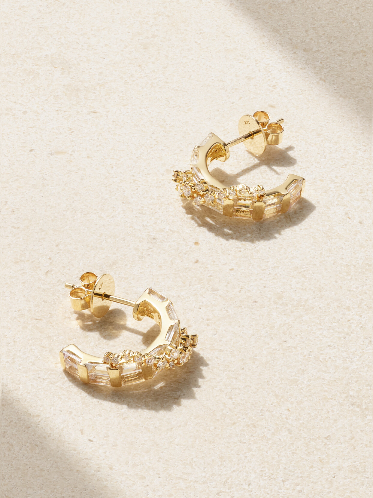 Ananya 18-karat Gold, Sapphire And Diamond Earrings