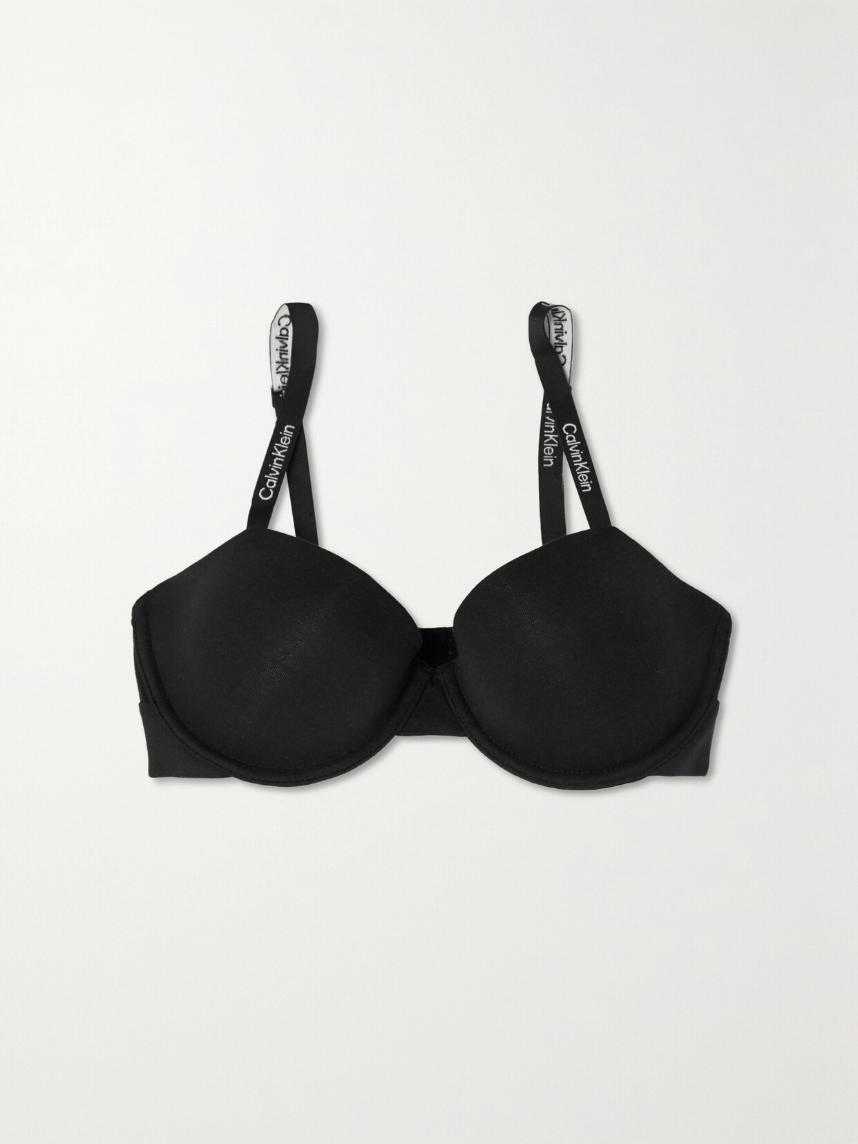 Calvin Klein Underwear Reimagined Heritage Stretch-cotton Jersey Underwired Balconette Bra - Black