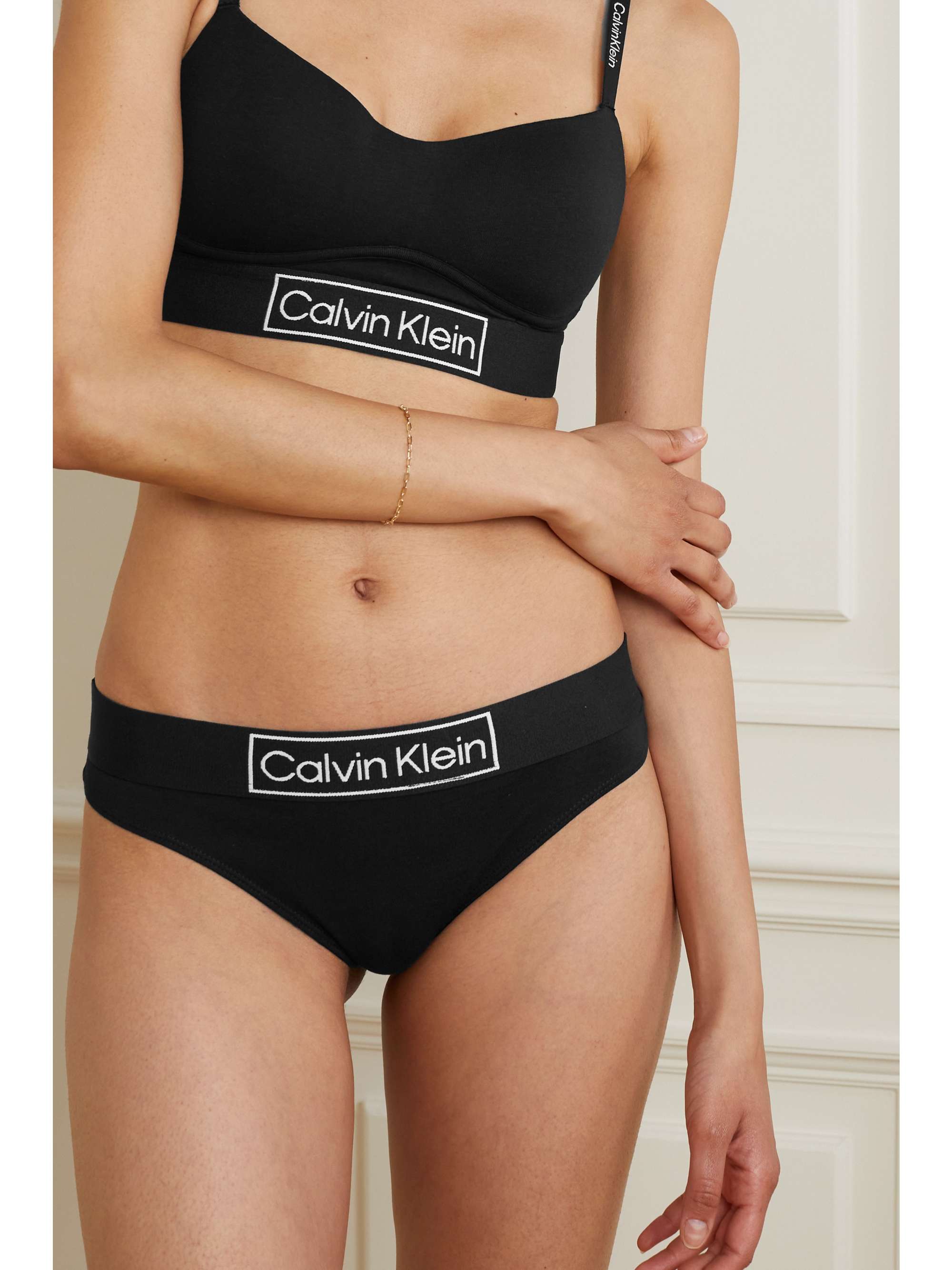 CALVIN KLEIN UNDERWEAR Reimagined Heritage stretch-cotton jersey thong