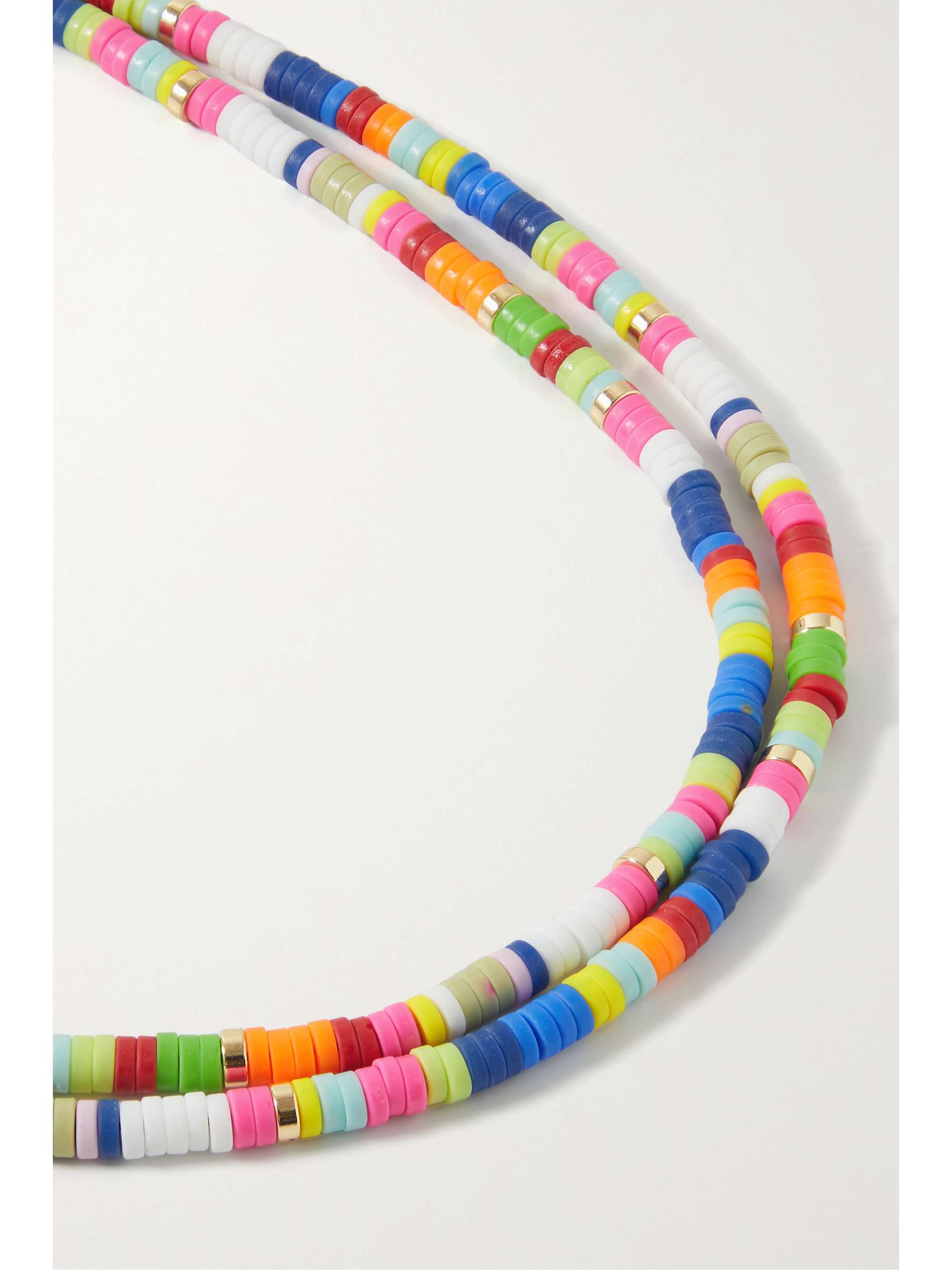 ROXANNE ASSOULIN Summer Stripe gold-tone beaded phone charm
