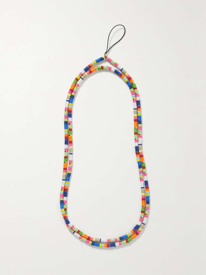Roxanne Assoulin Fruit Stripe Gold-tone Beaded Phone Charm