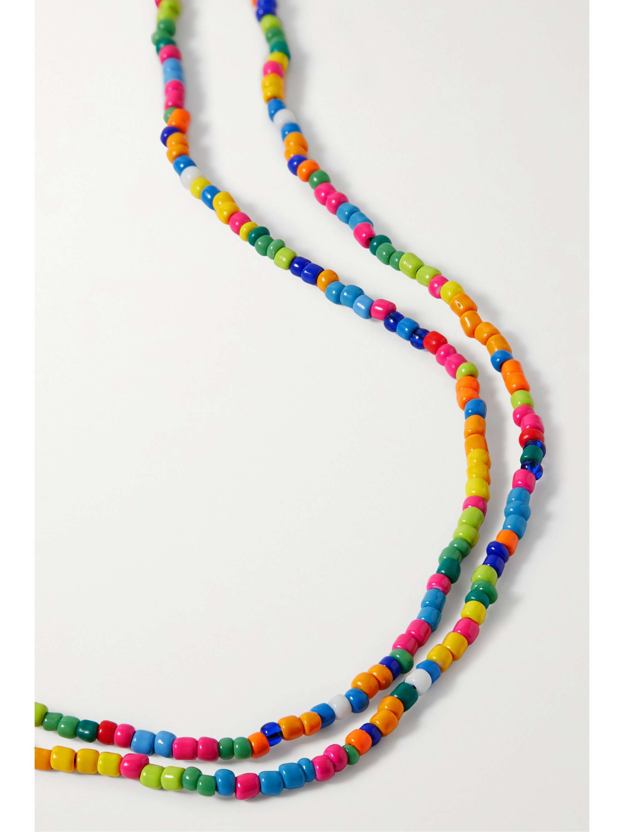 ROXANNE ASSOULIN Summer Stripe gold-tone beaded phone charm