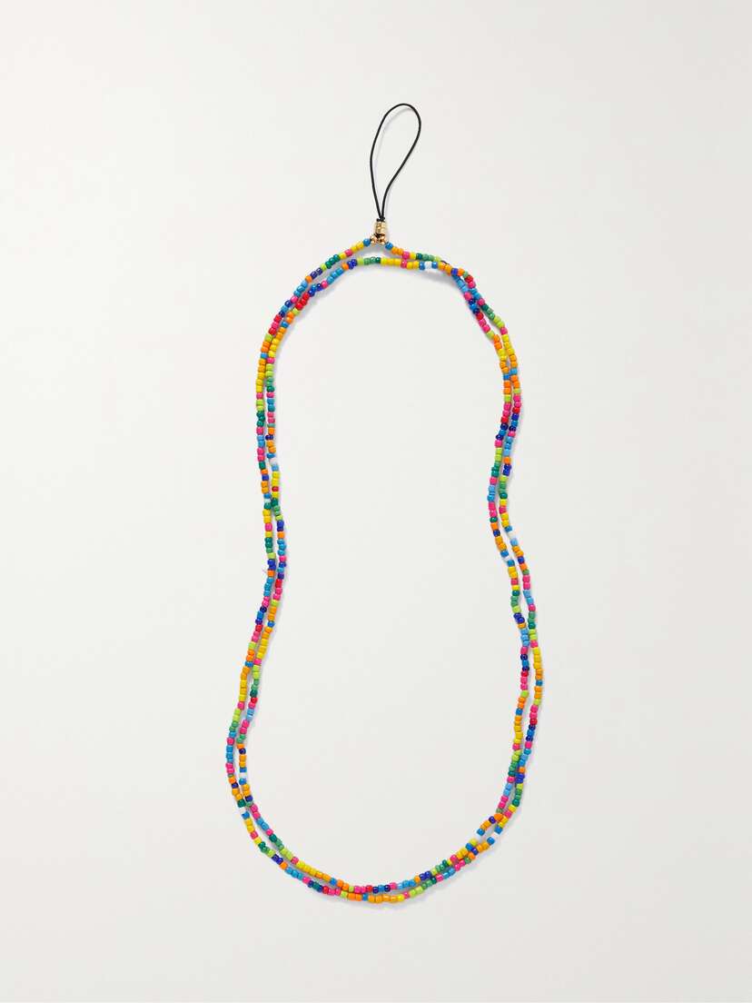 Roxanne Assoulin Starburst Gold-tone Beaded Phone Charm