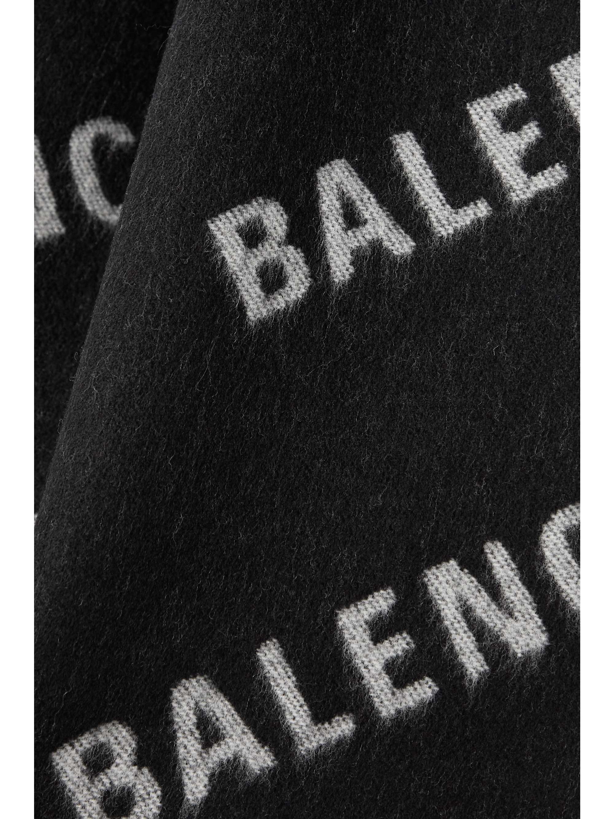 BALENCIAGA Wool-jacquard scarf