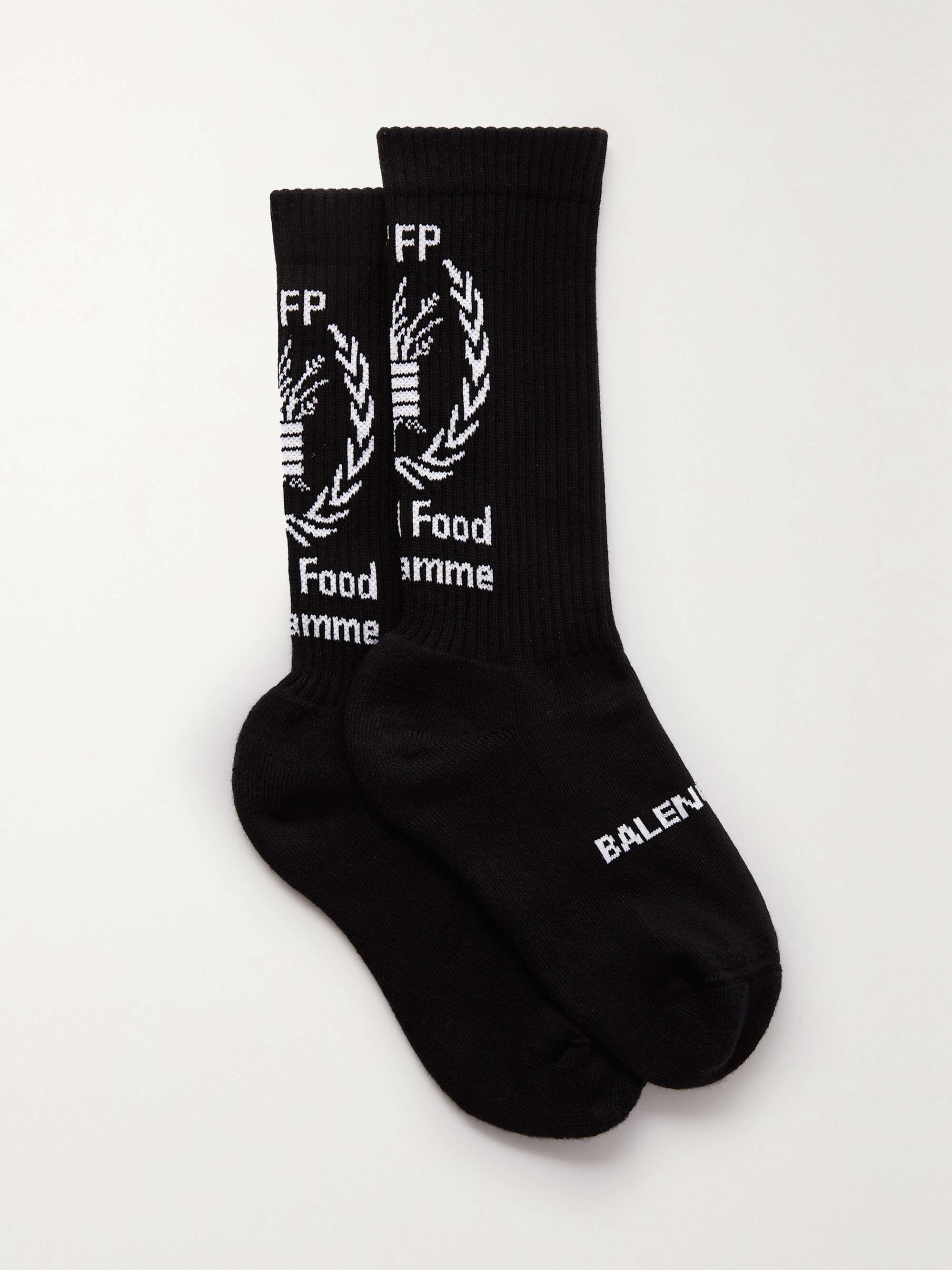 Ribbed intarsia cotton-blend socks | NET-A-PORTER