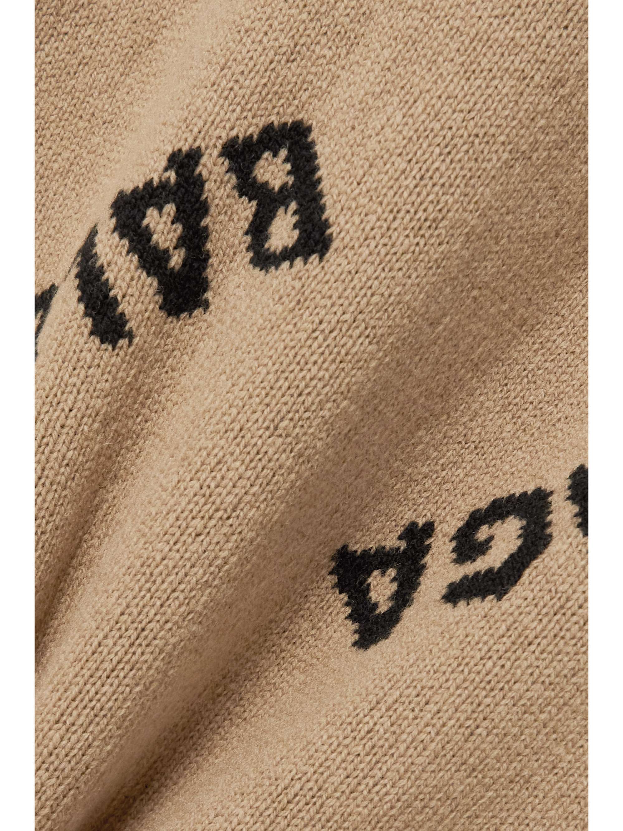 BALENCIAGA Wool-jacquard scarf