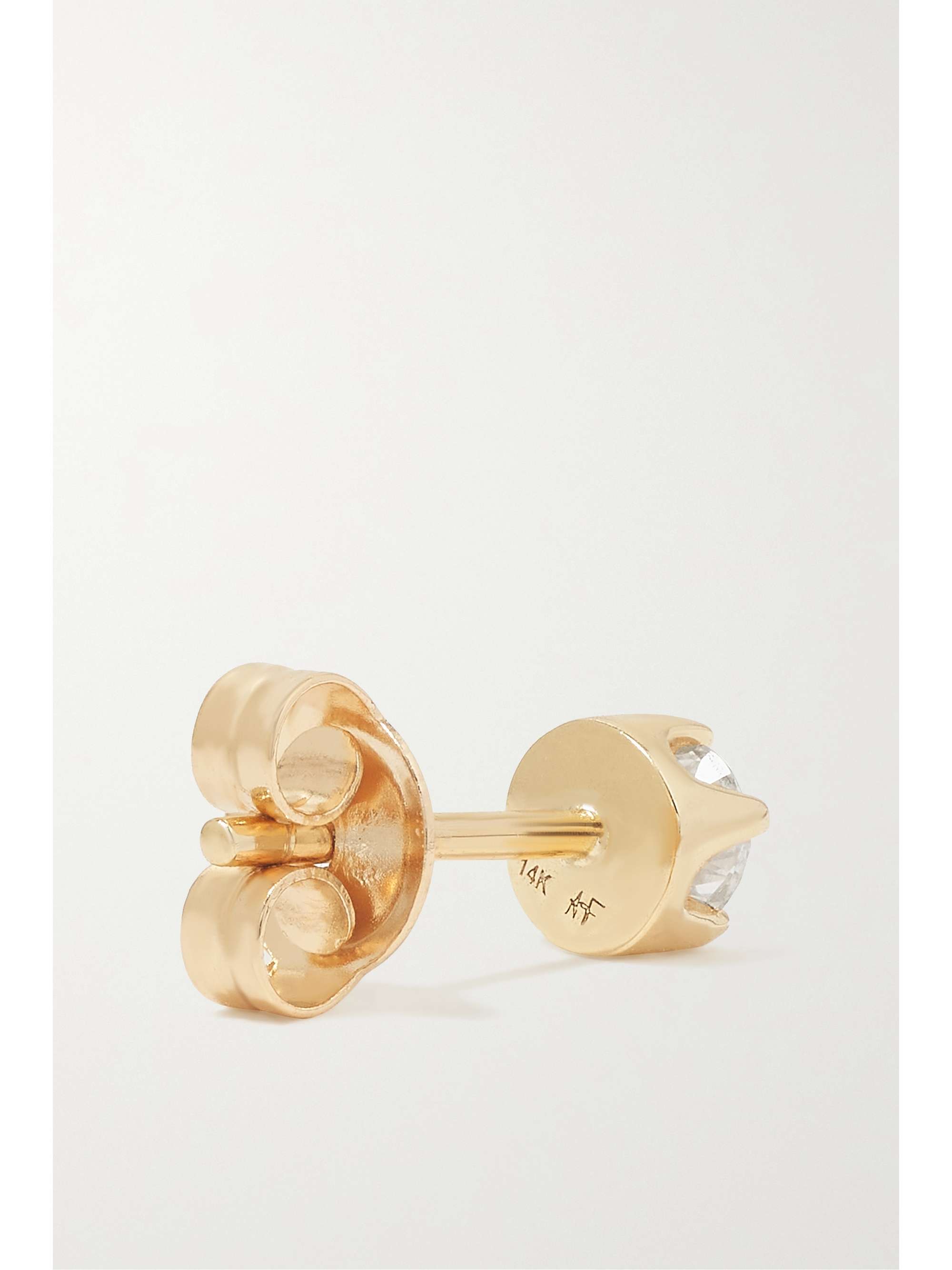 ANDREA FOHRMAN 14-karat gold diamond single earring