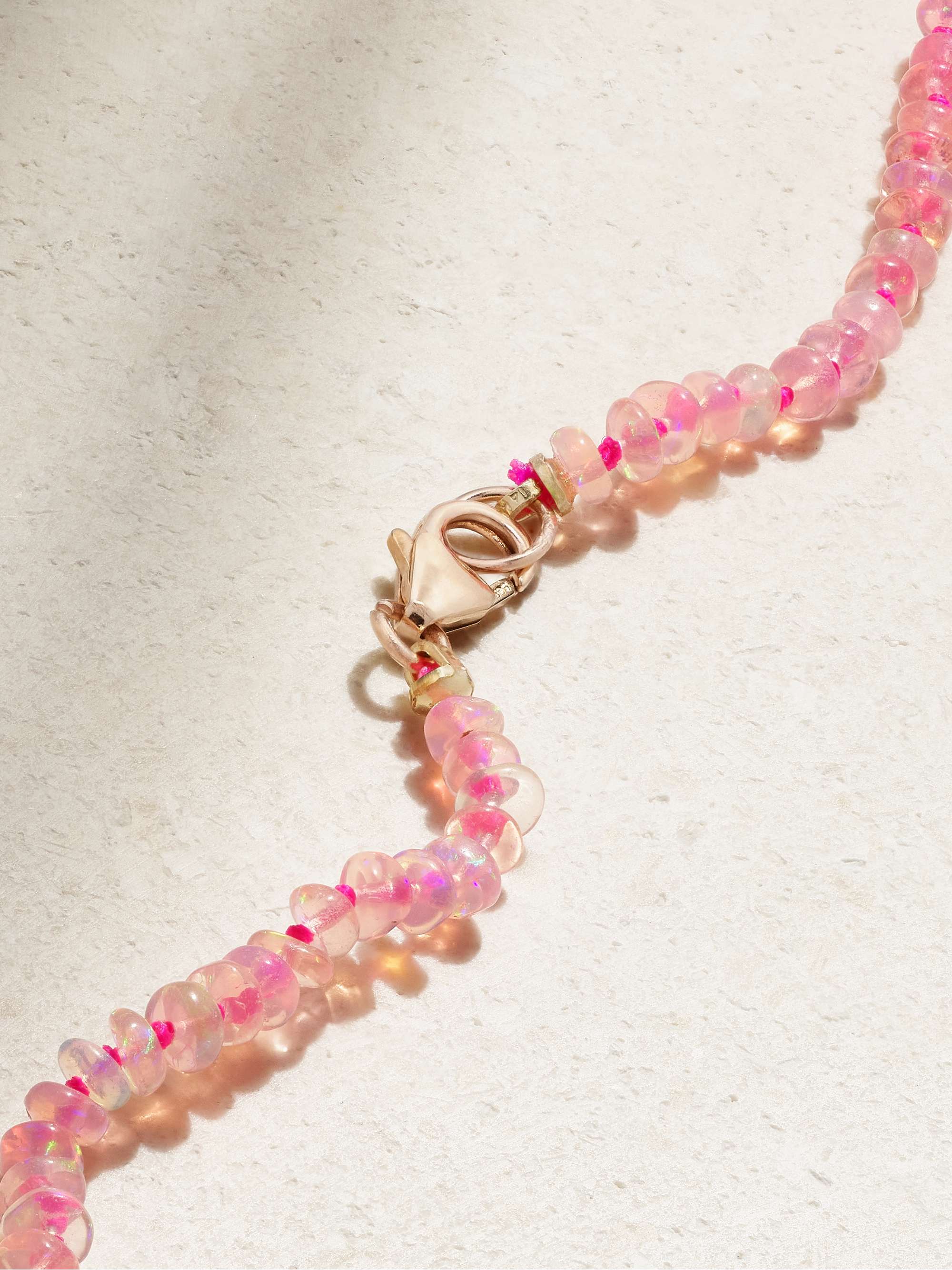 ANDREA FOHRMAN Mini Cosmo 14-karat rose gold multi-stone necklace