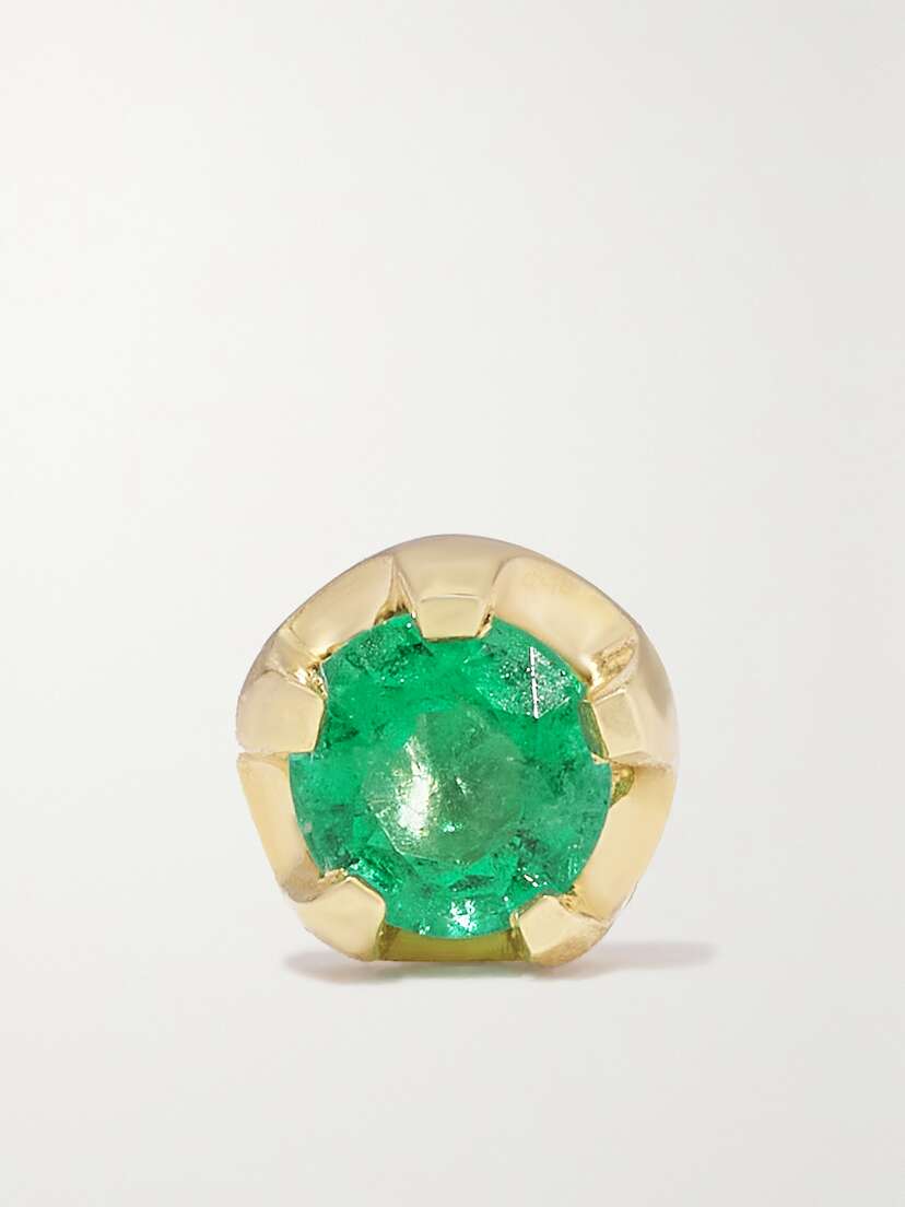 Andrea Fohrman 14-karat  Emerald Single Earring