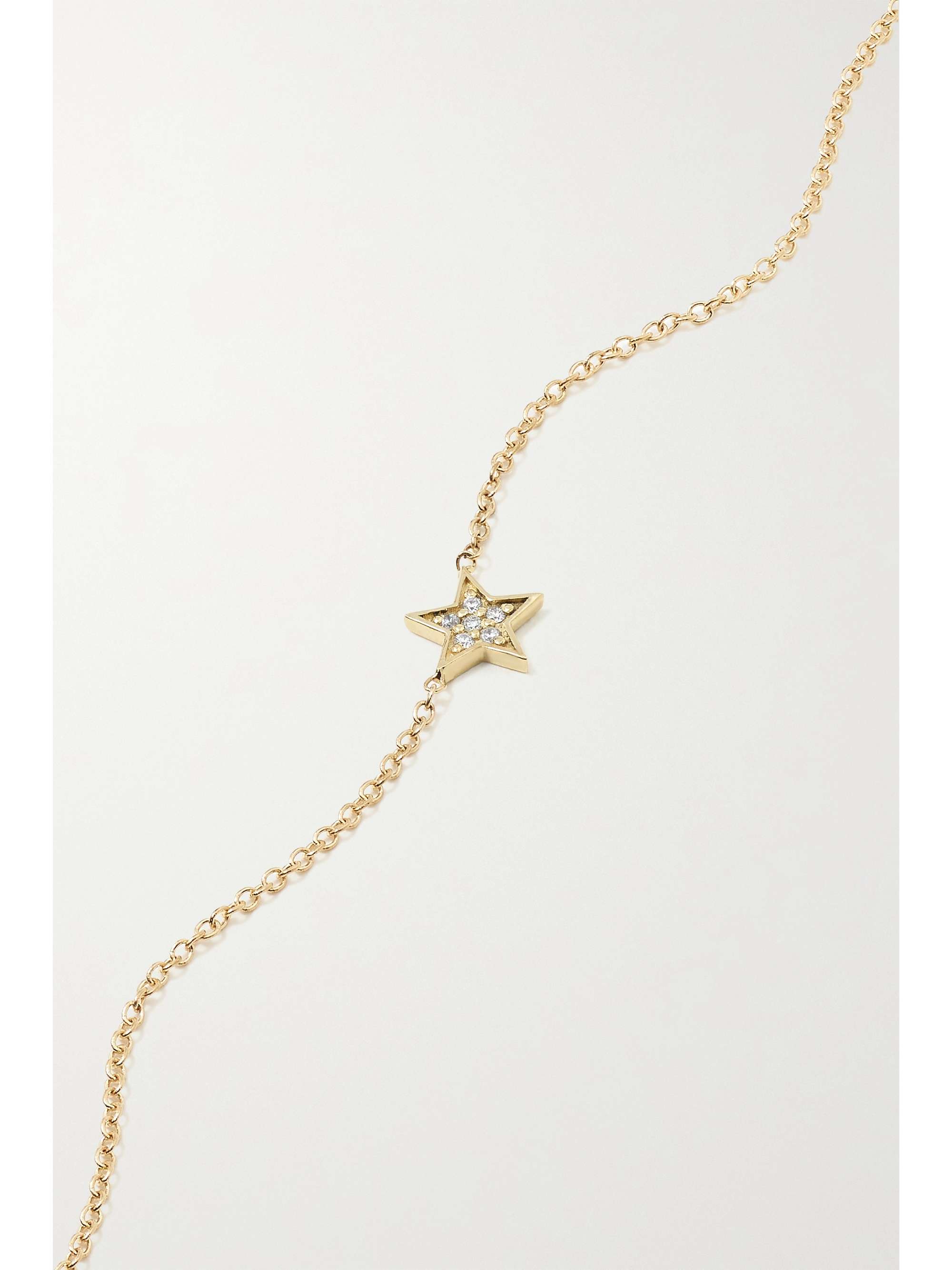 ANDREA FOHRMAN Mini Star 14-karat gold diamond bracelet