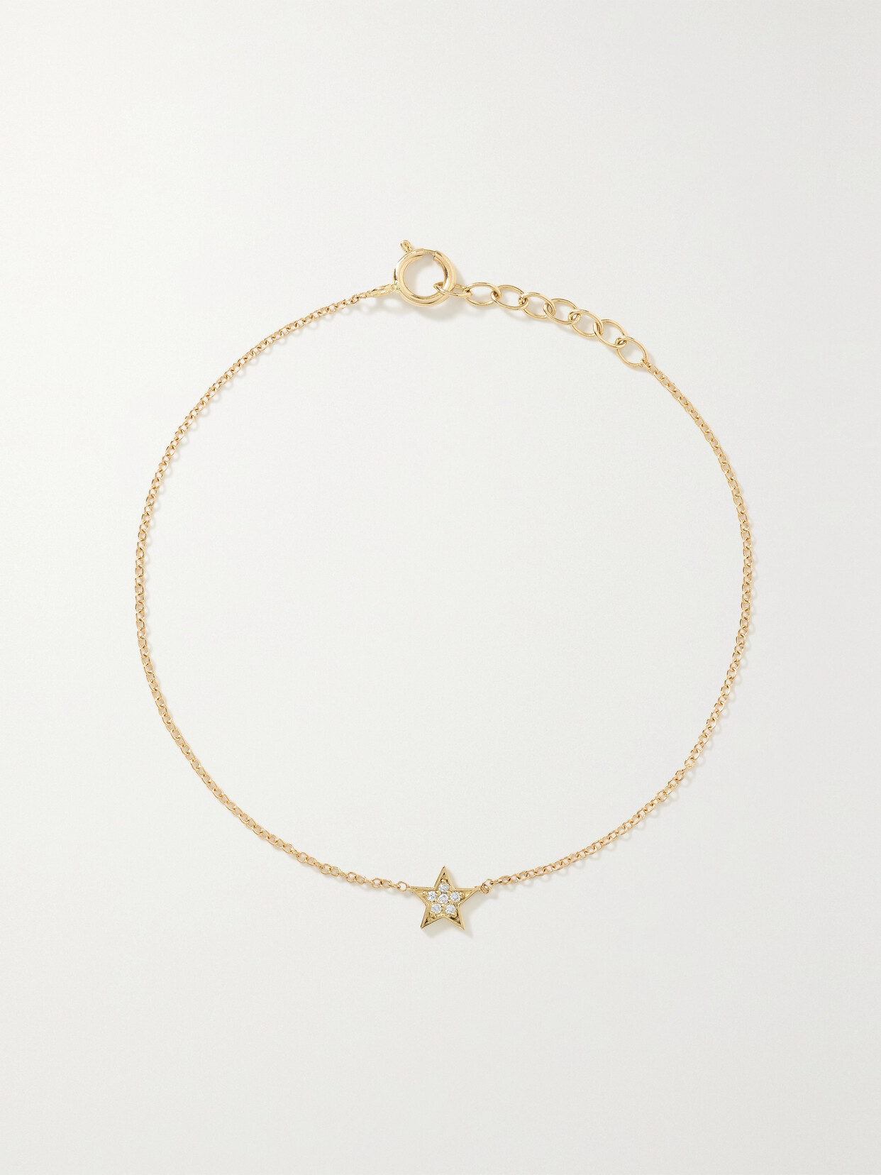 Andrea Fohrman Mini Star 14-karat Gold Diamond Bracelet