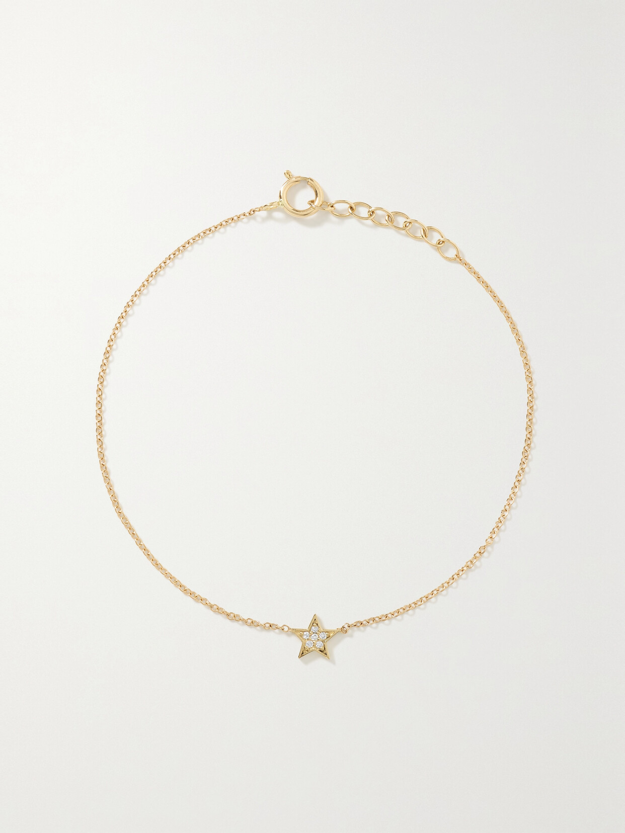 Andrea Fohrman Mini Star 14-karat Gold Diamond Bracelet