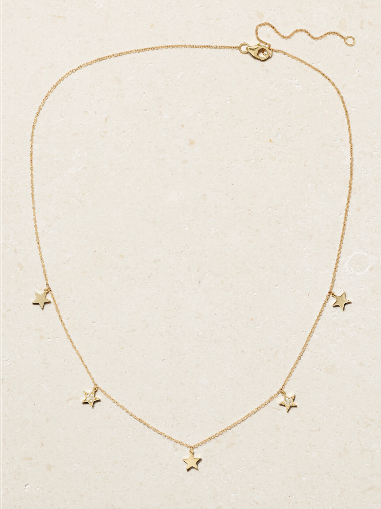 Andrea Fohrman Star 14-karat Gold Diamond Necklace