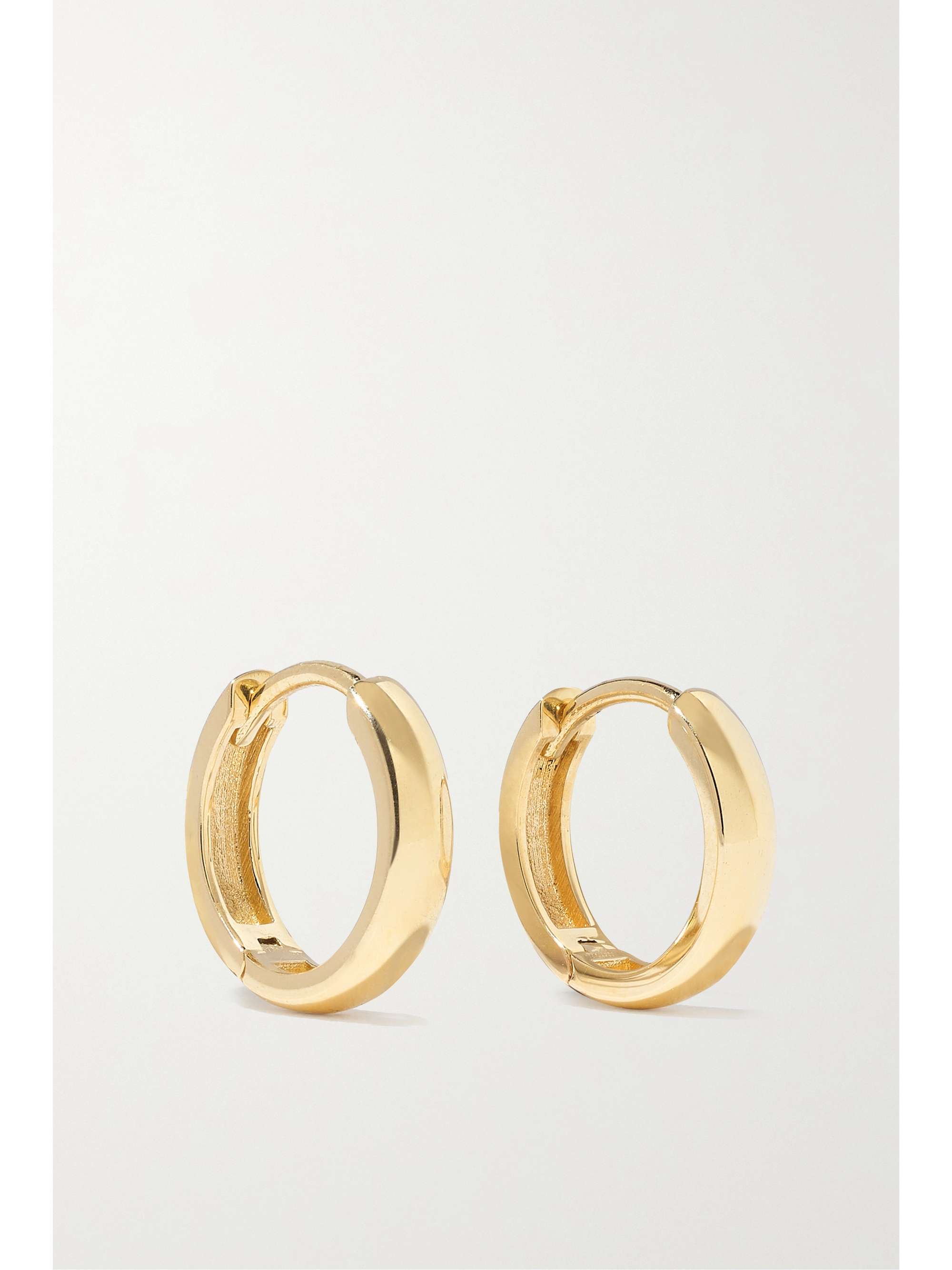 ANDREA FOHRMAN 14-karat gold chrysoprase hoop earrings