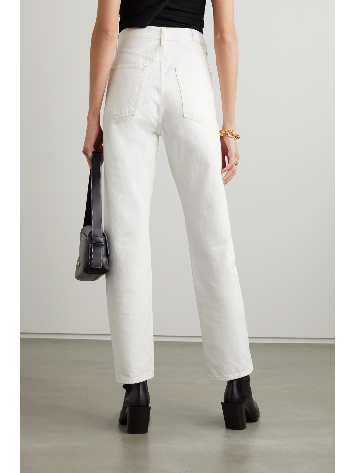 Goldsign The Myra High-rise Straight-leg Organic Jeans In White | ModeSens