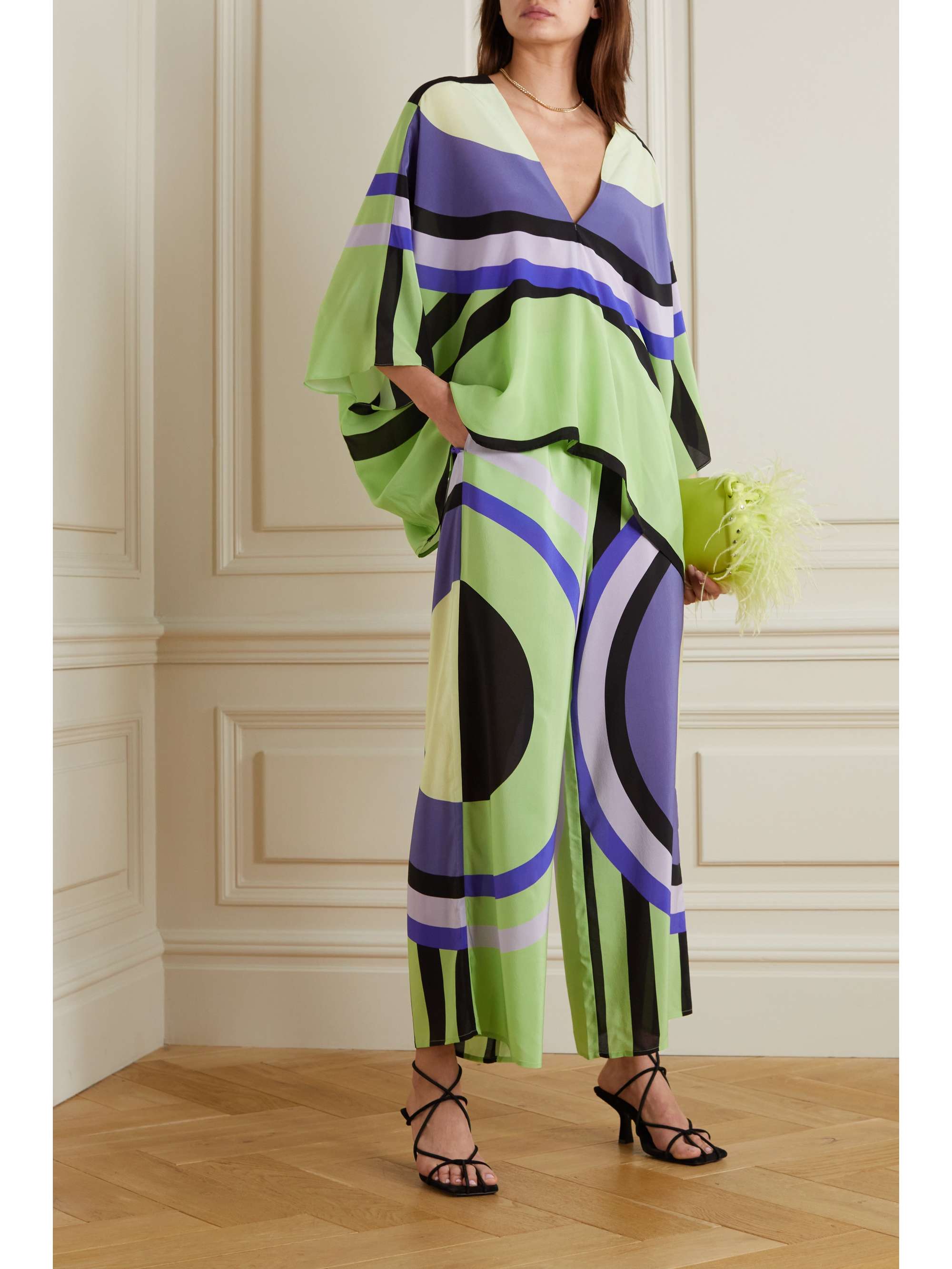 LOUISA PARRIS Majorca printed silk top