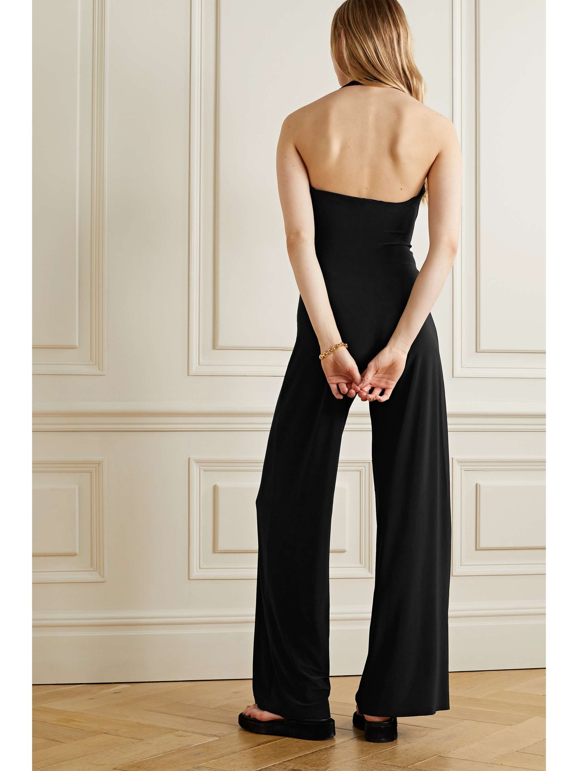 NORMA KAMALI Cayla stretch-jersey halterneck jumpsuit