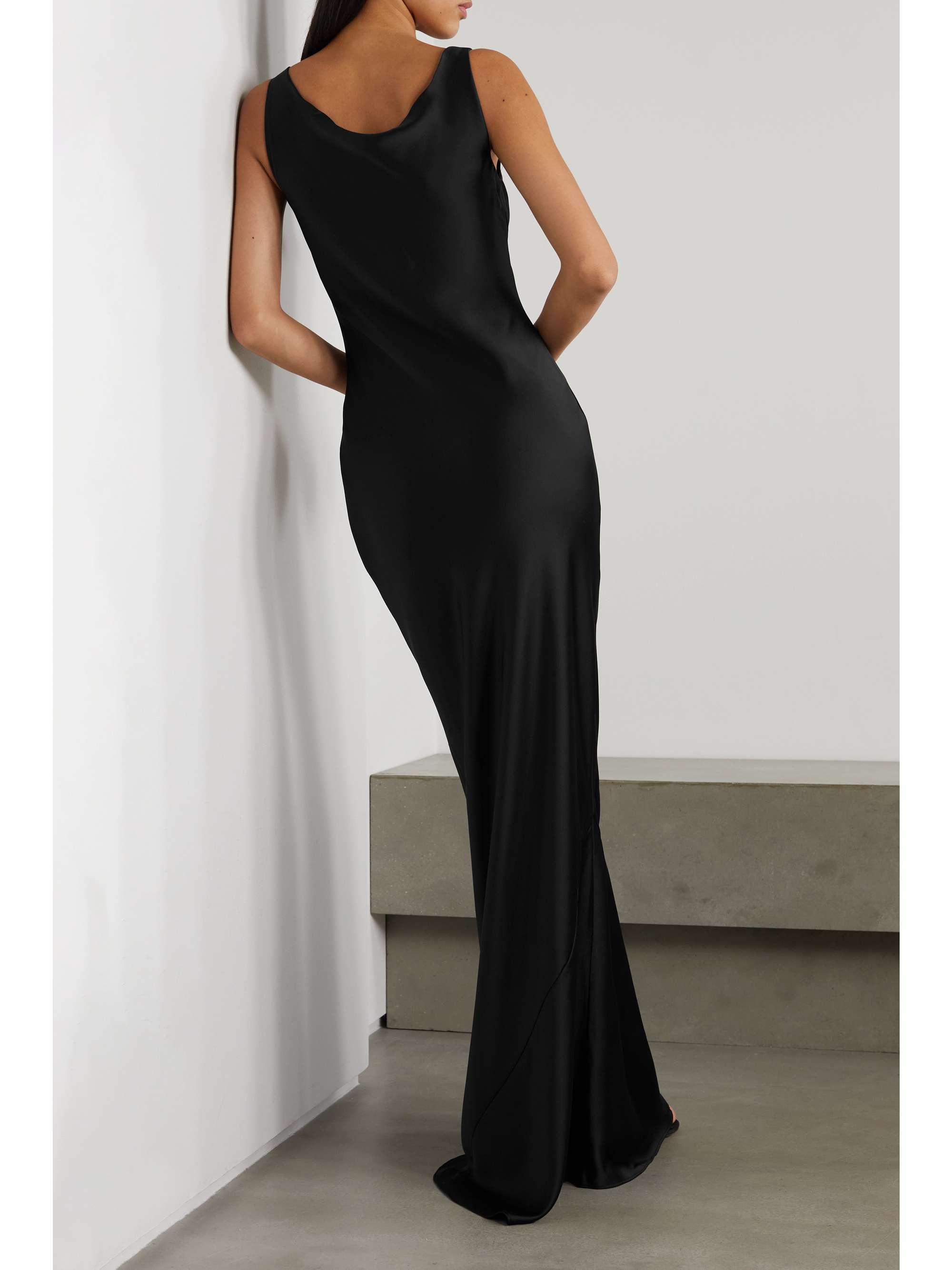 NORMA KAMALI Maria satin gown | NET-A-PORTER
