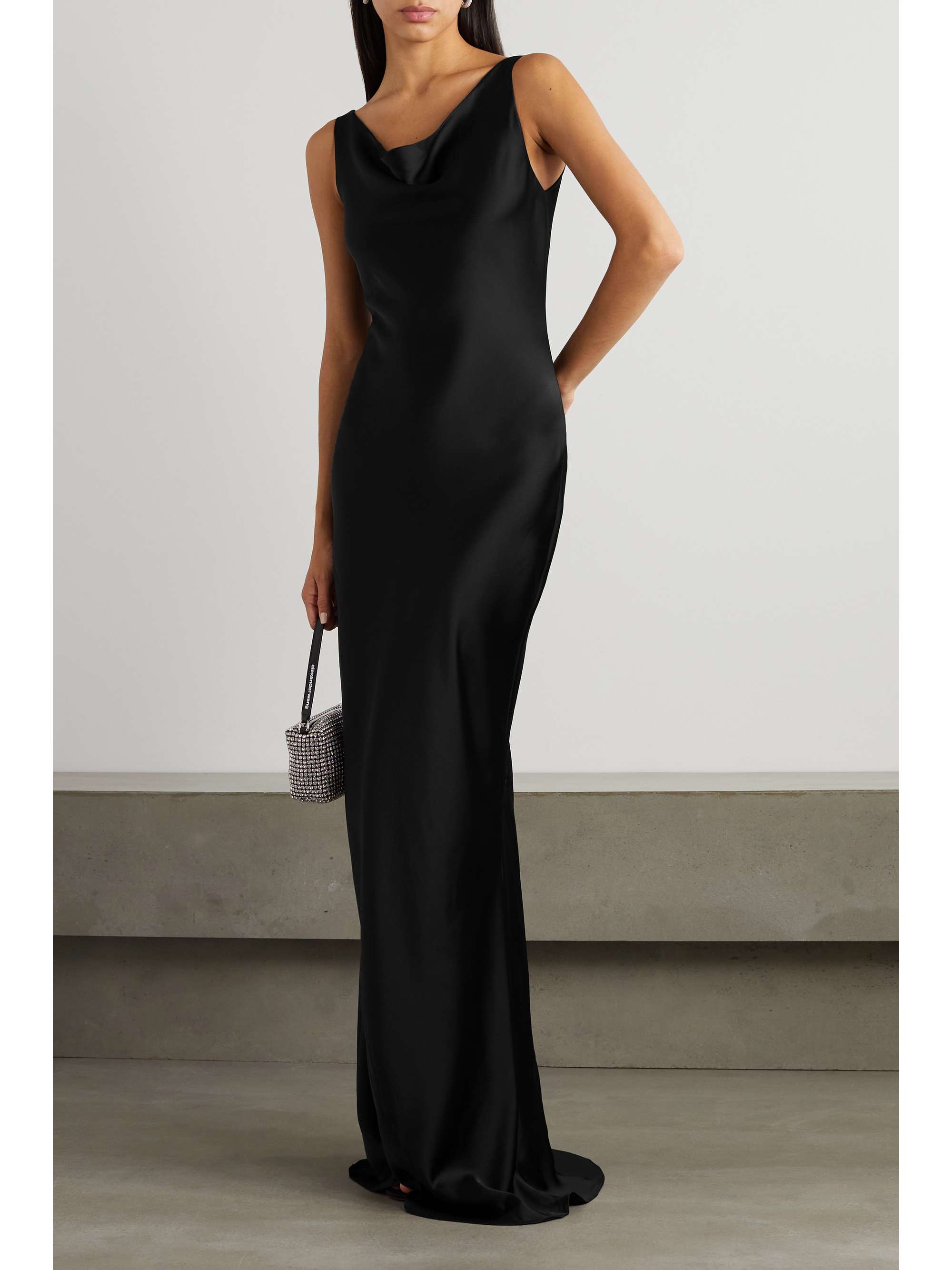 NORMA KAMALI Maria satin gown | NET-A-PORTER