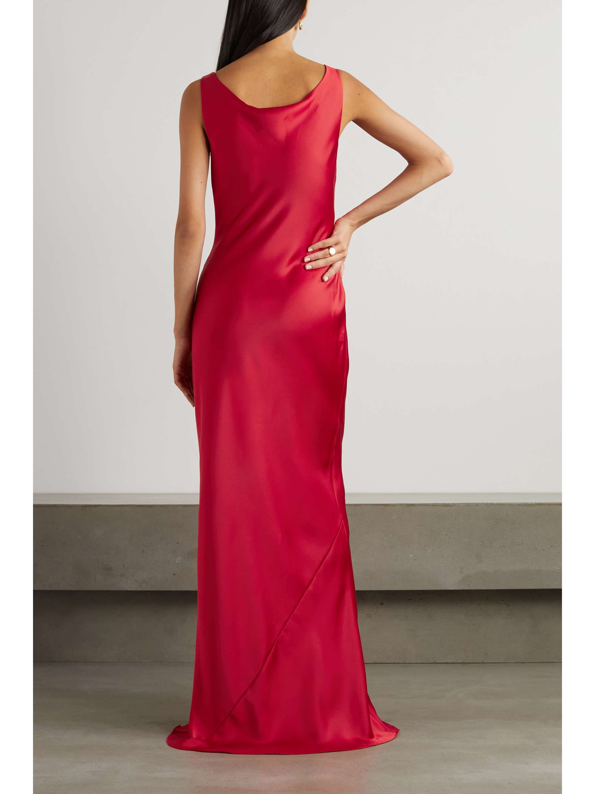 NORMA KAMALI Maria satin gown | NET-A-PORTER