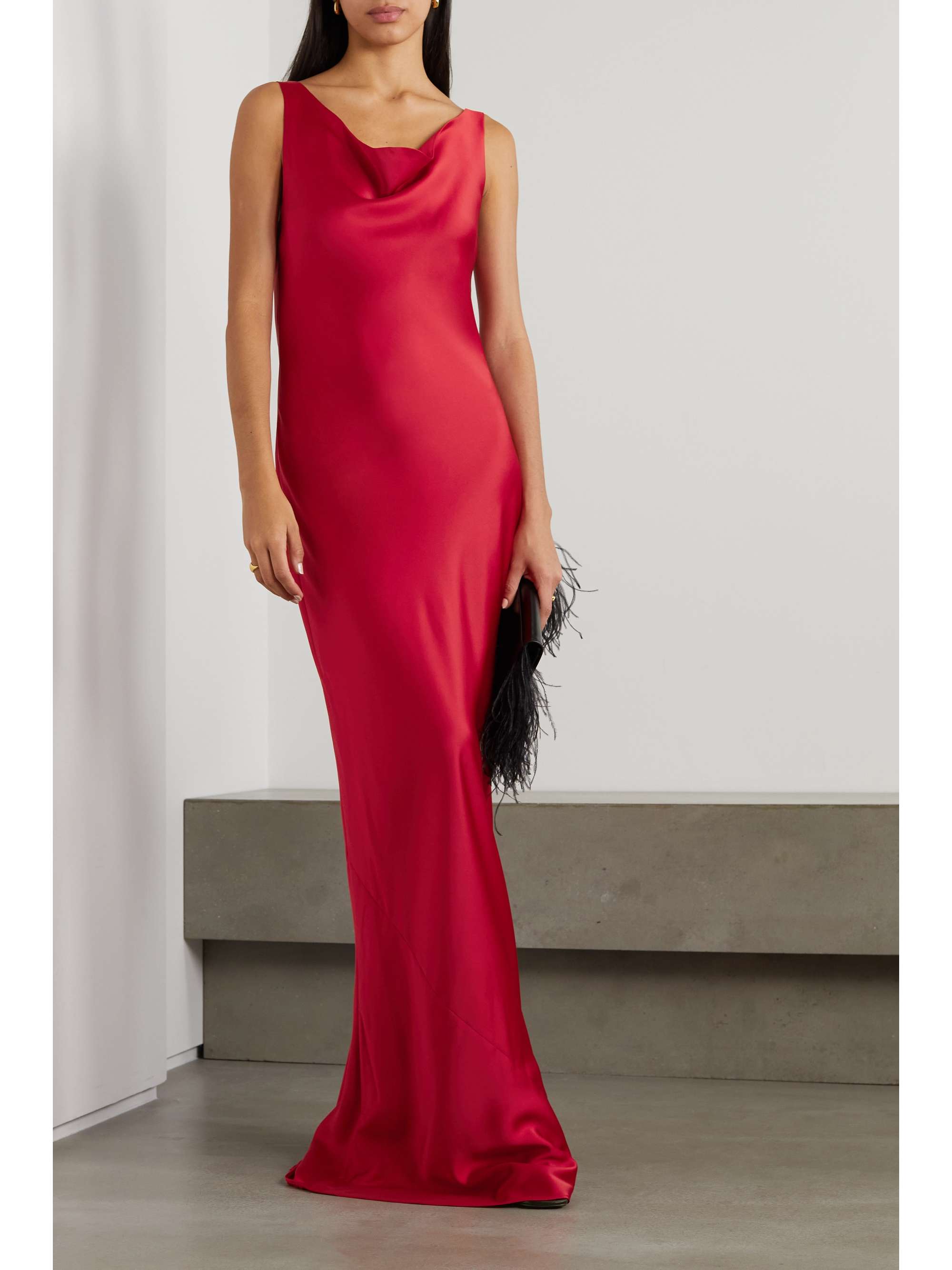 NORMA KAMALI Maria satin gown | NET-A-PORTER
