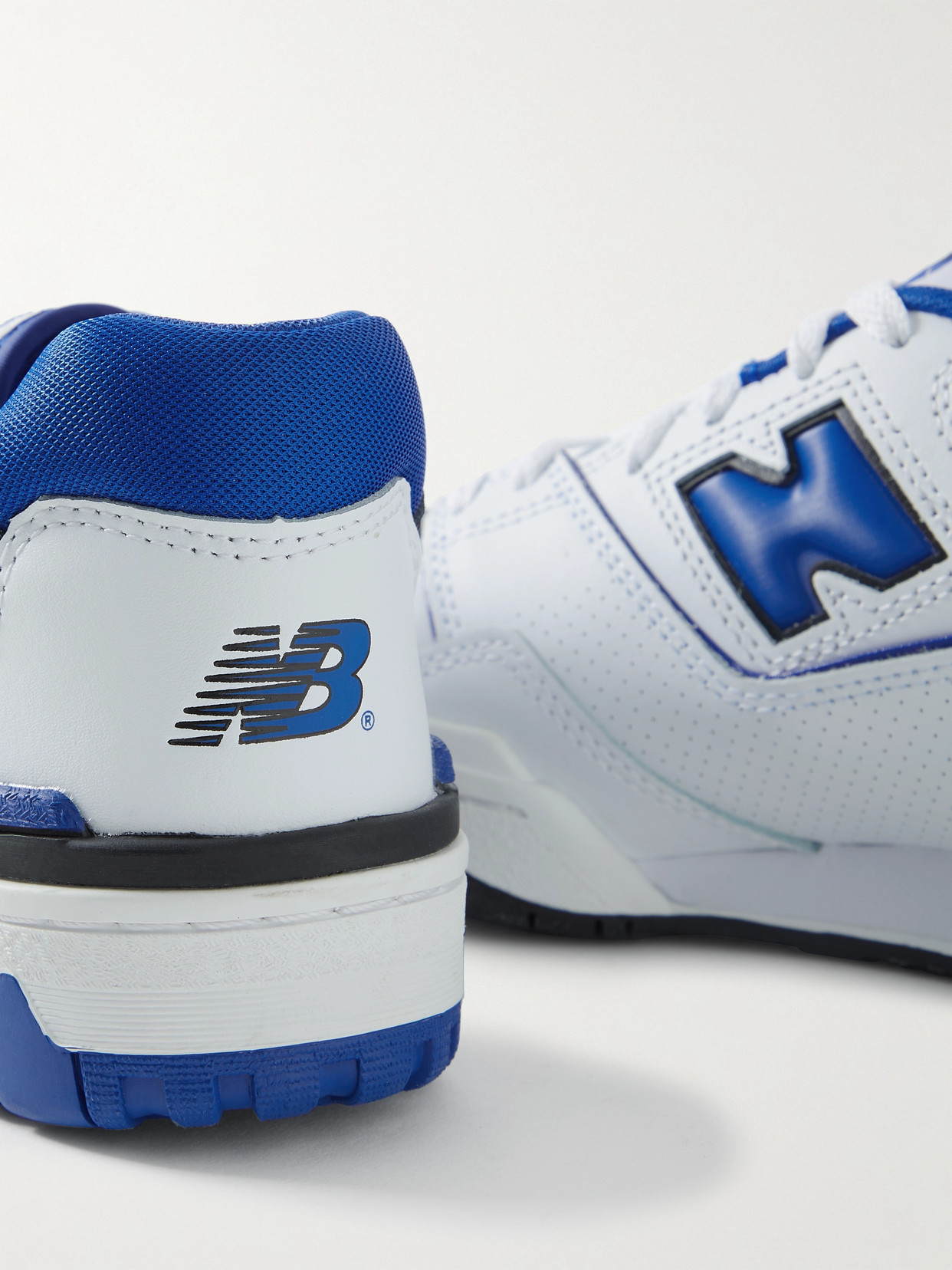 New Balance 550 Rubber And Mesh-trimmed Leather Sneakers In White