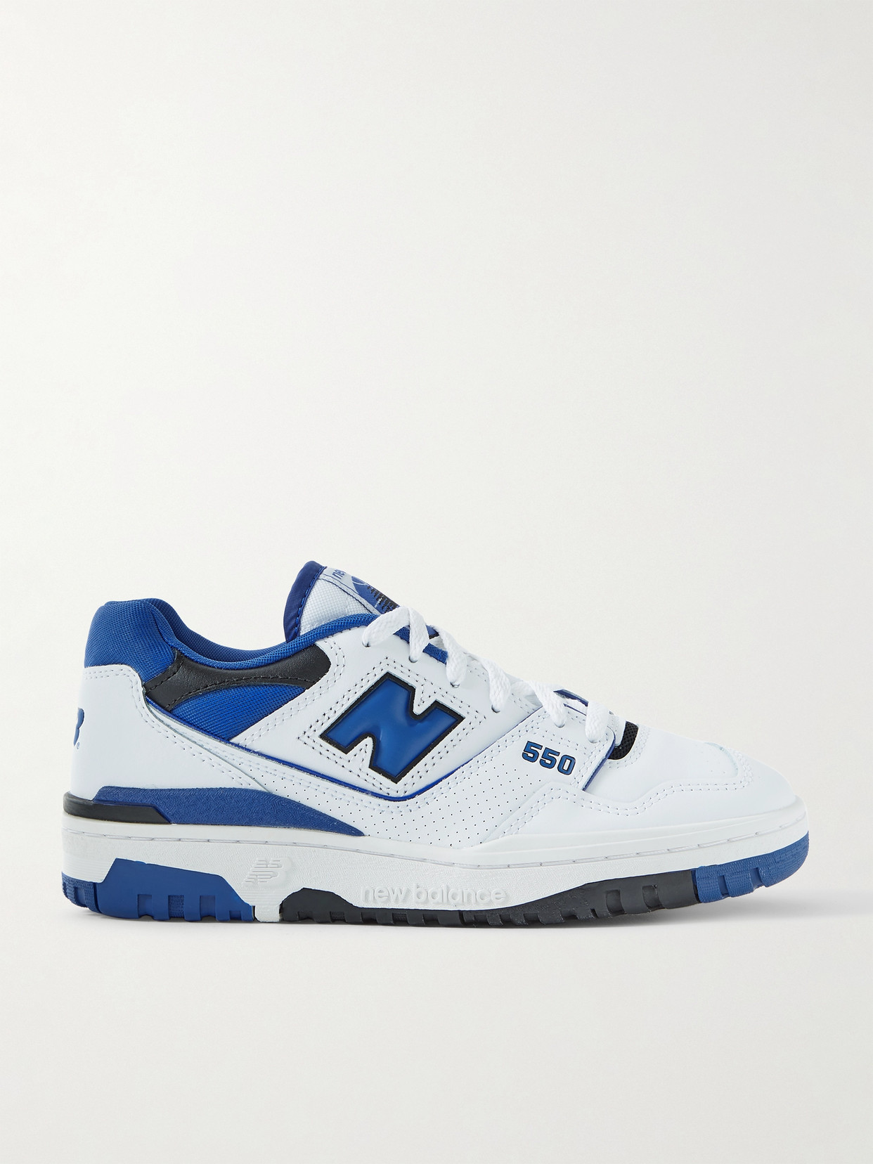 New Balance 550 Rubber And Mesh-trimmed Leather Sneakers In White