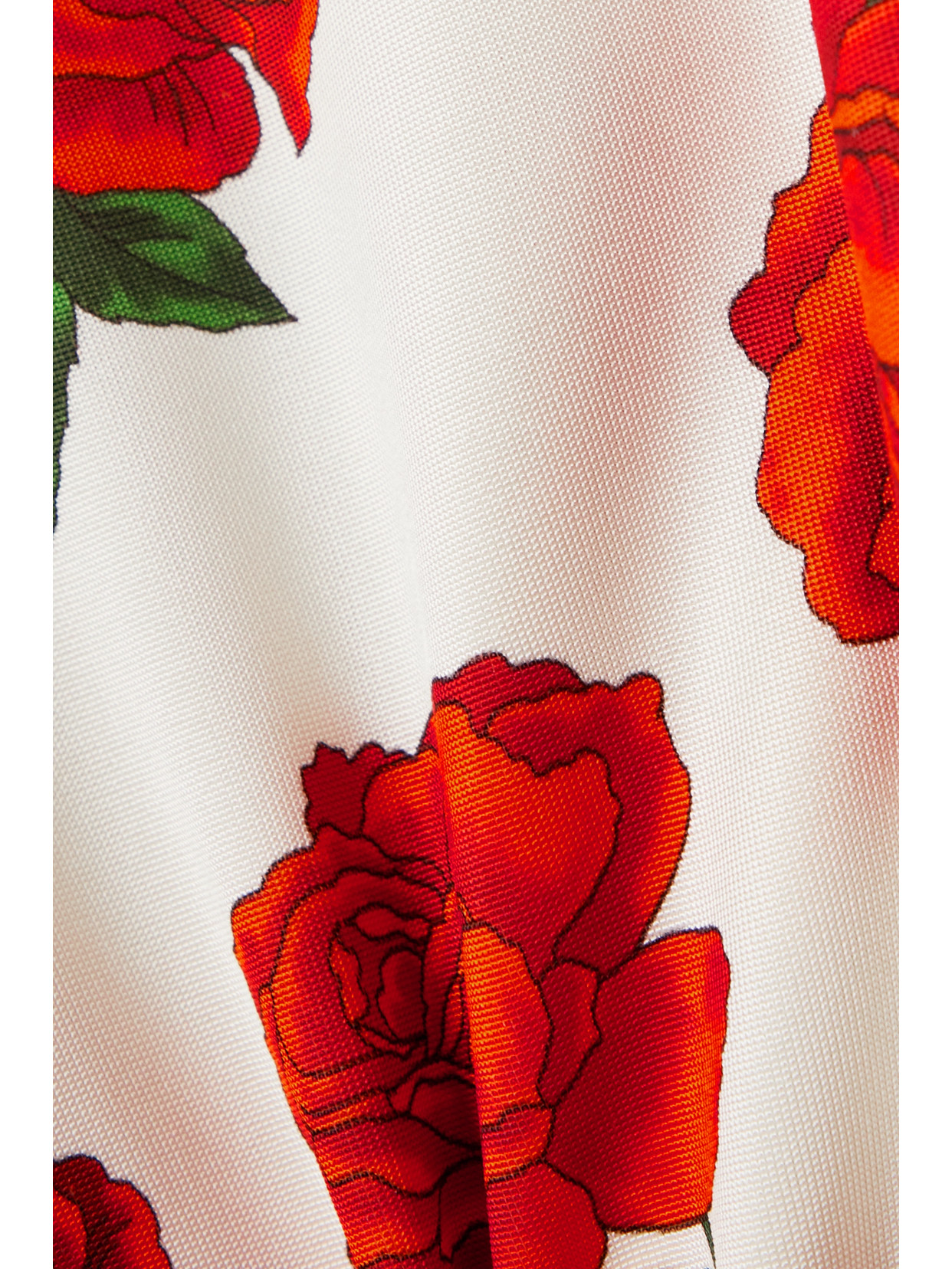 Saint Laurent Floral-print Stretch-jersey Leggings In Red