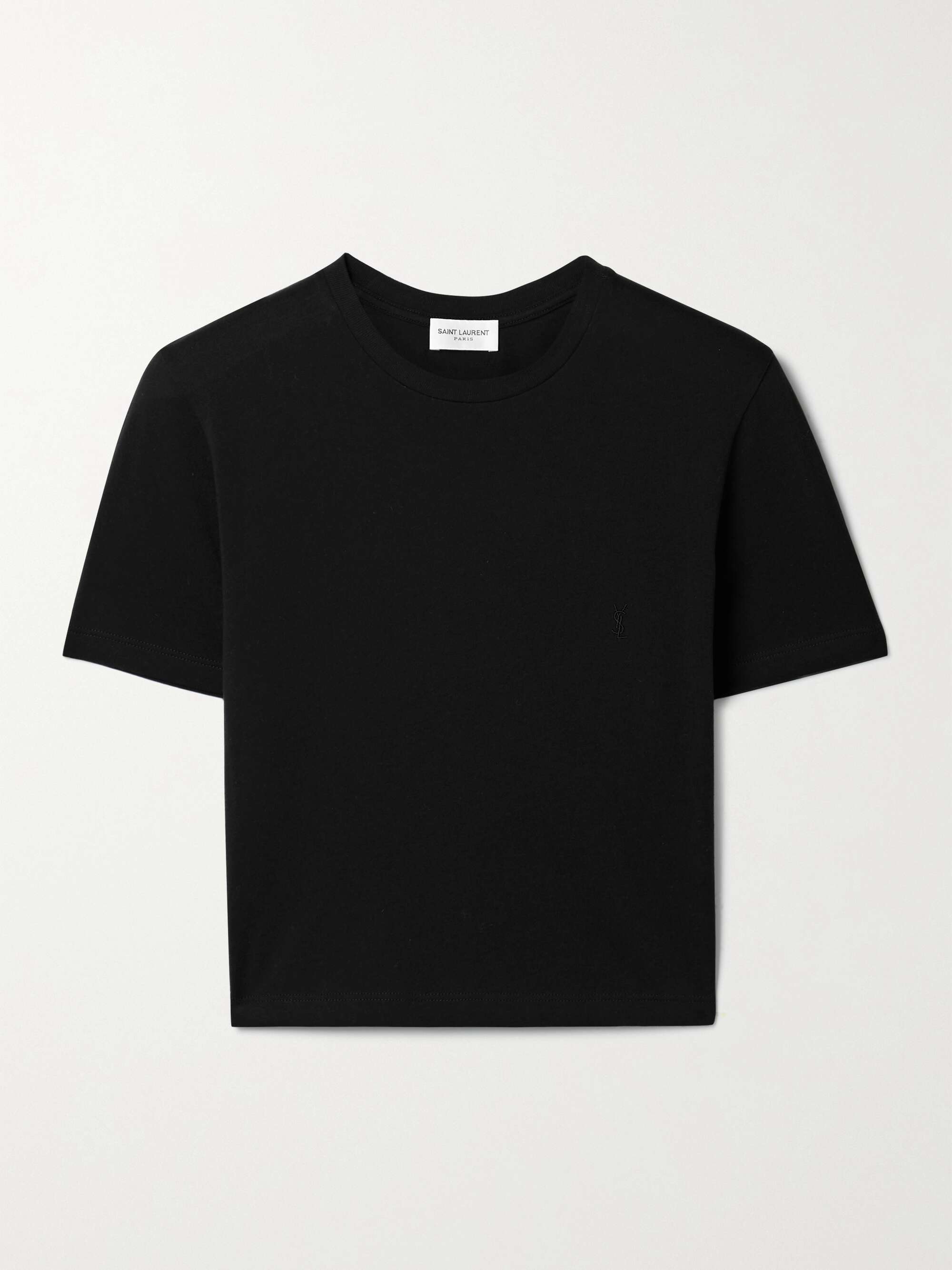 CROPPED CELINE T-SHIRT IN COTTON JERSEY