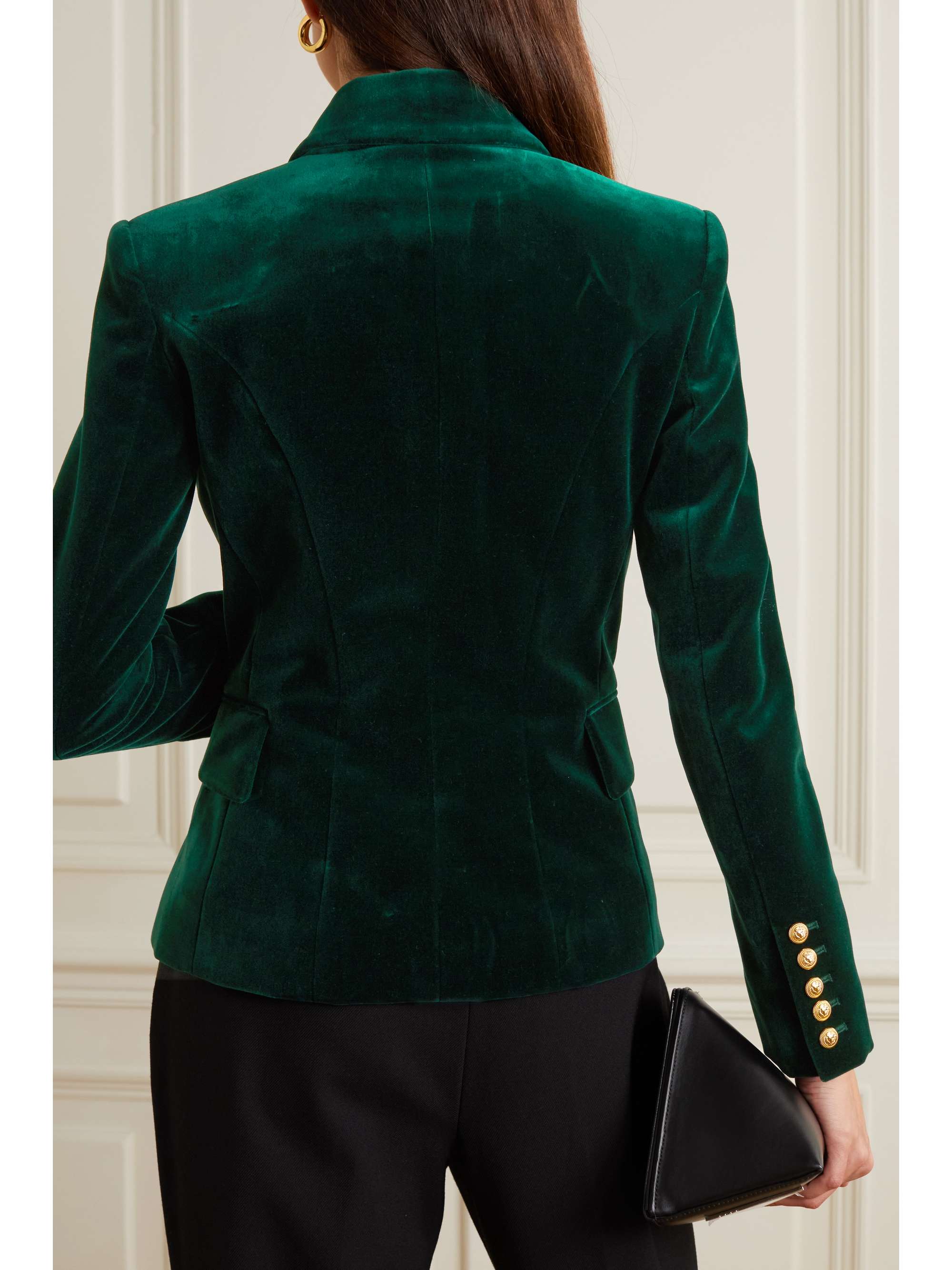 cotton-velvet blazer | BALMAIN | NET 