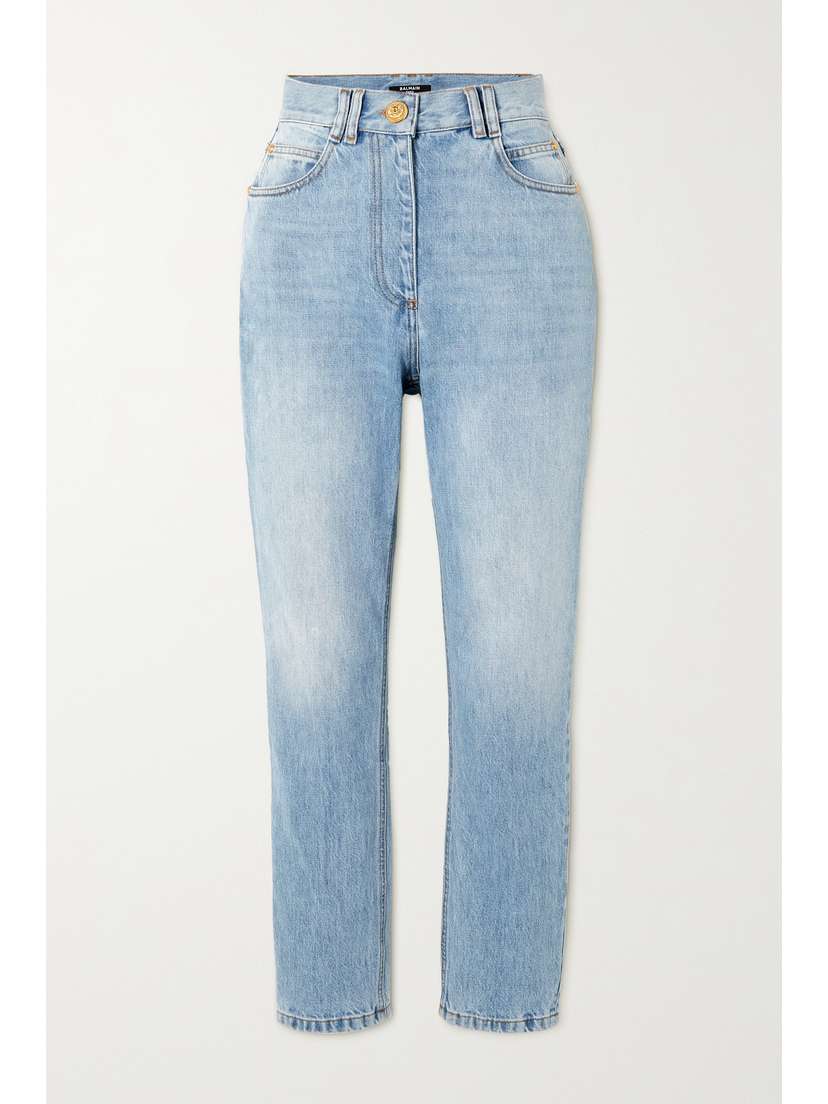 Balmain High-rise Slim-leg Jeans