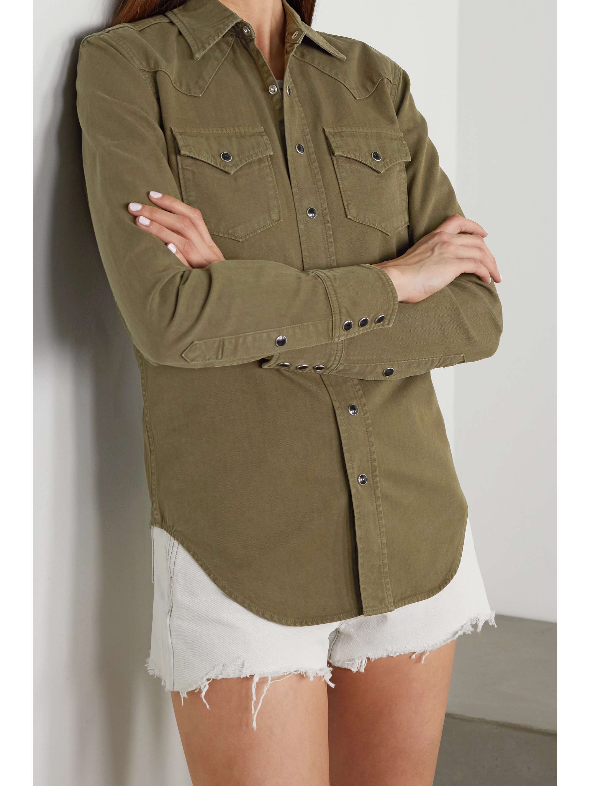 herringbone cotton shirt