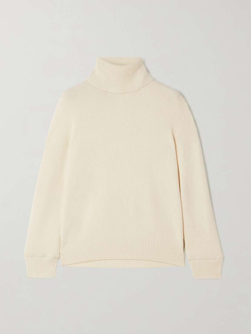 Saint Laurent Ribbed Cashmere Turtleneck Sweater