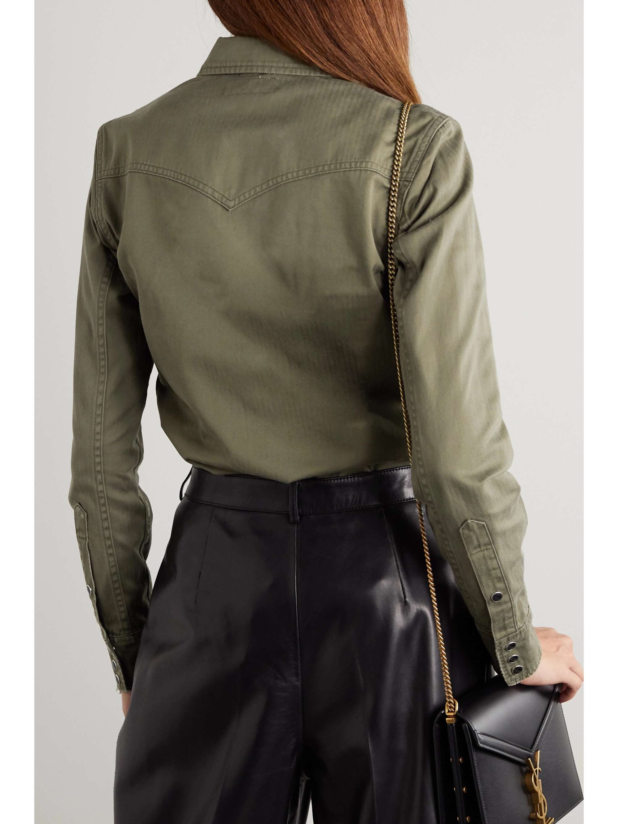 herringbone cotton shirt