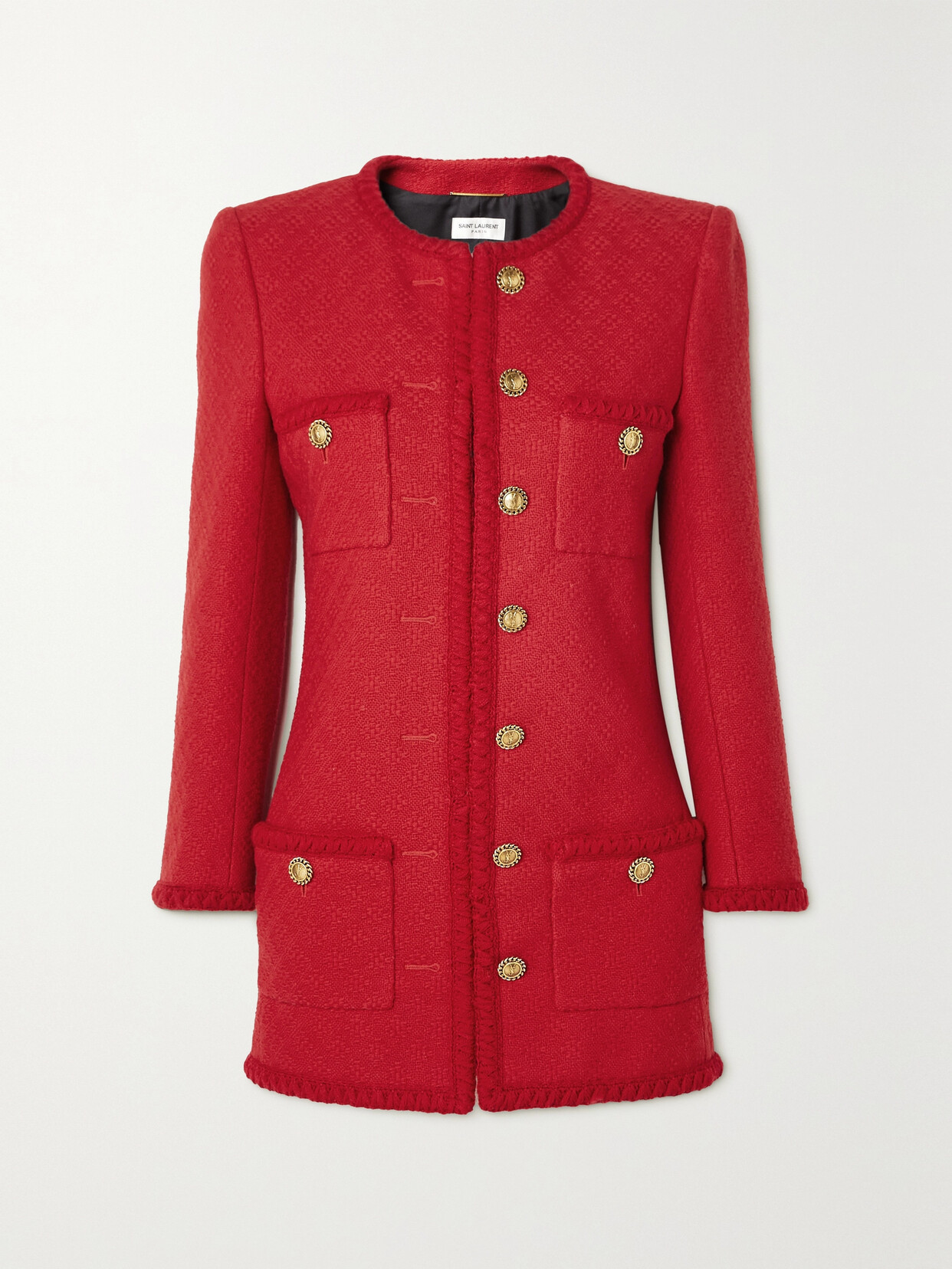 SAINT LAURENT - Wool-tweed Jacket - Red