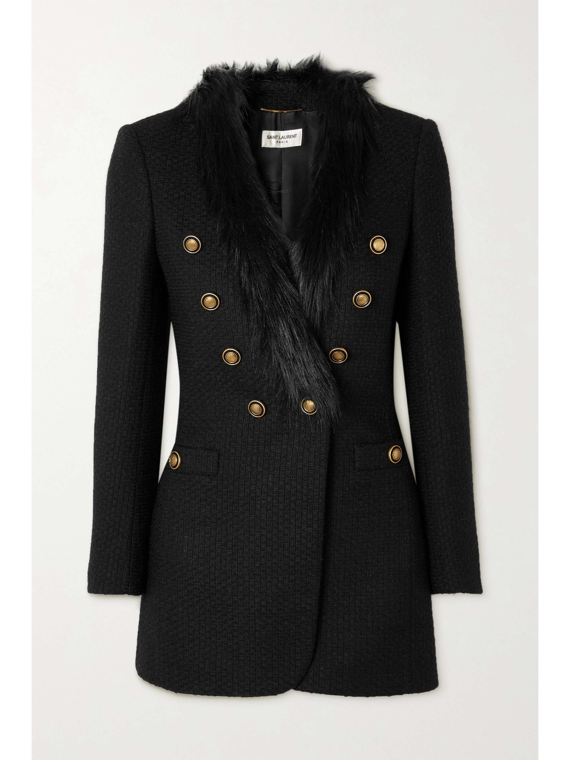 black tweed blazer