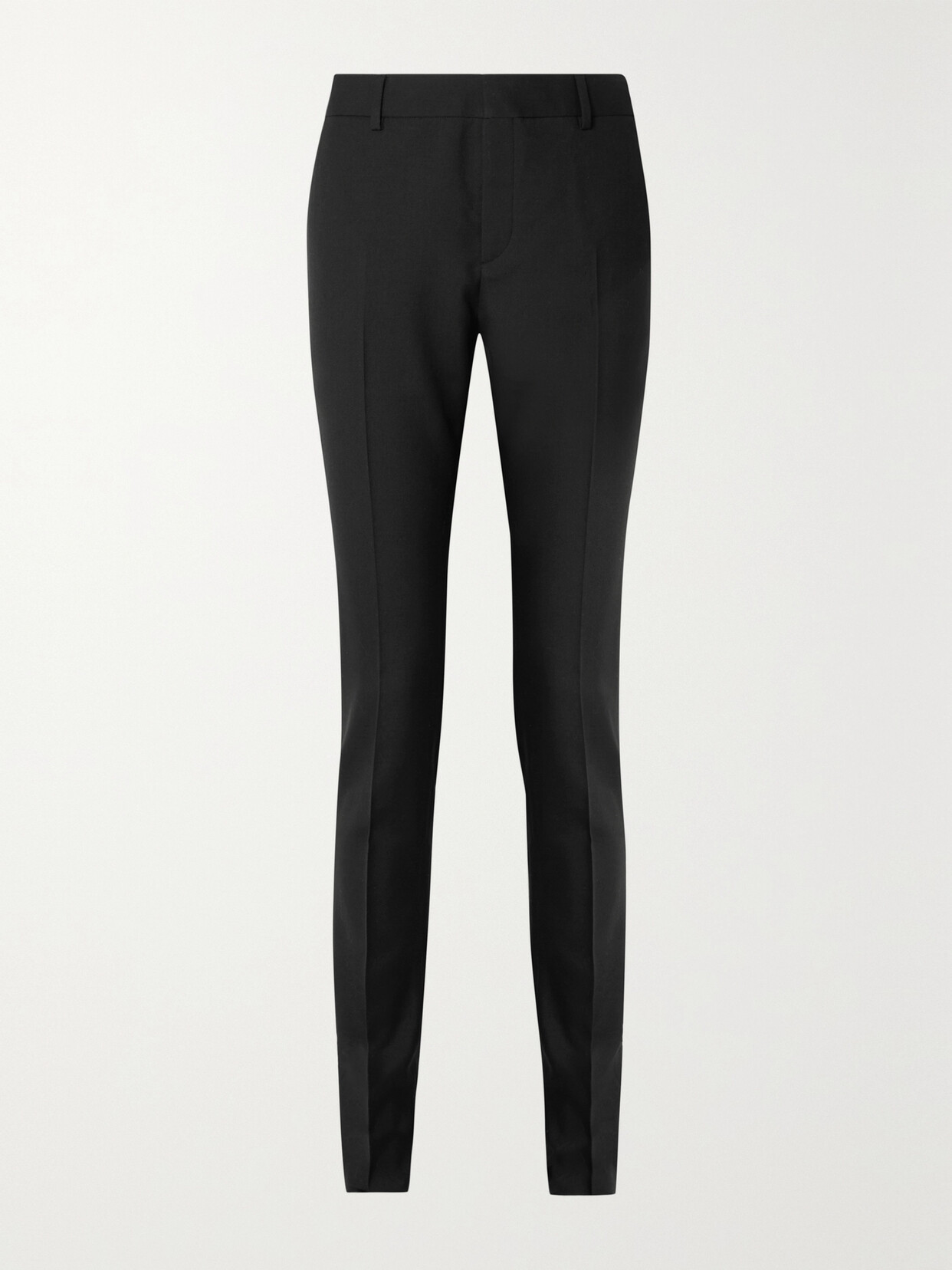 SAINT LAURENT Wool-gabardine Slim-leg Pants - Black