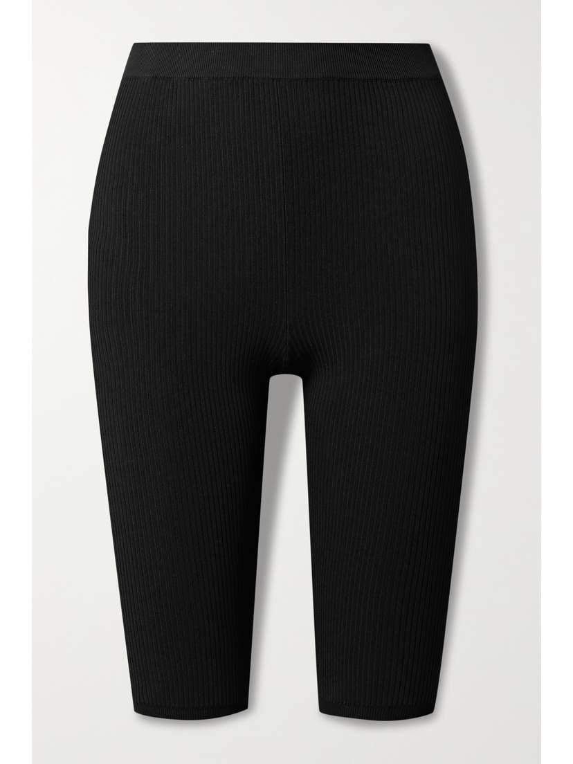 Saint Laurent Ribbed Stretch-knit Shorts
