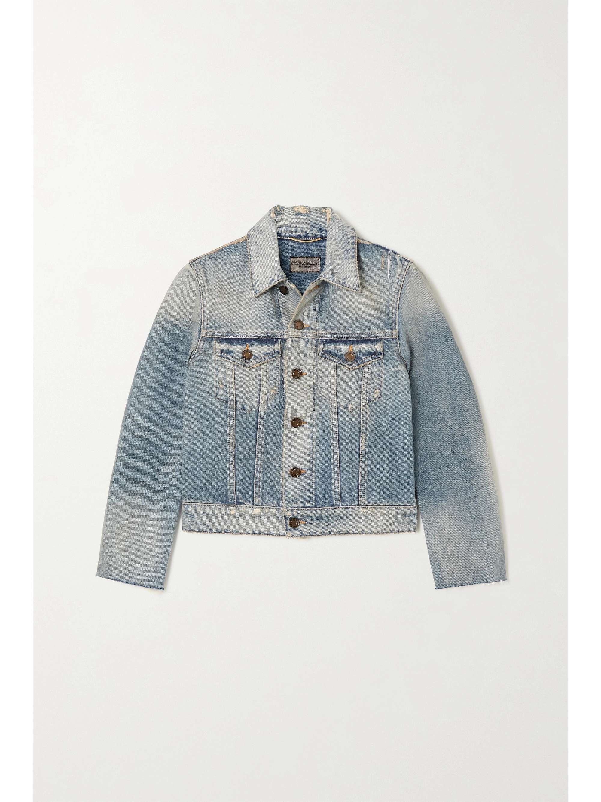 cropped denim jacket distressed