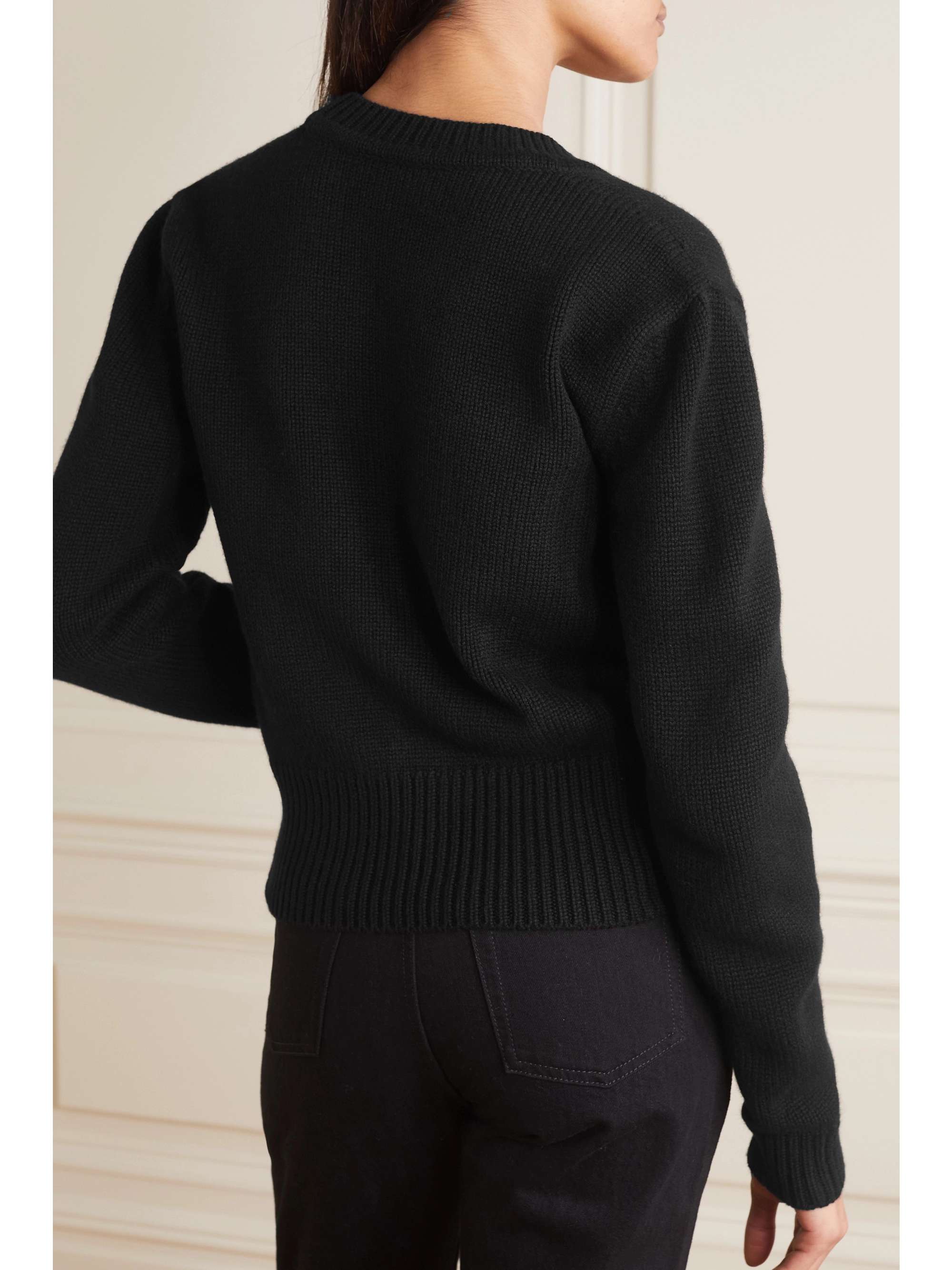 SAINT LAURENT Embellished cashmere cardigan