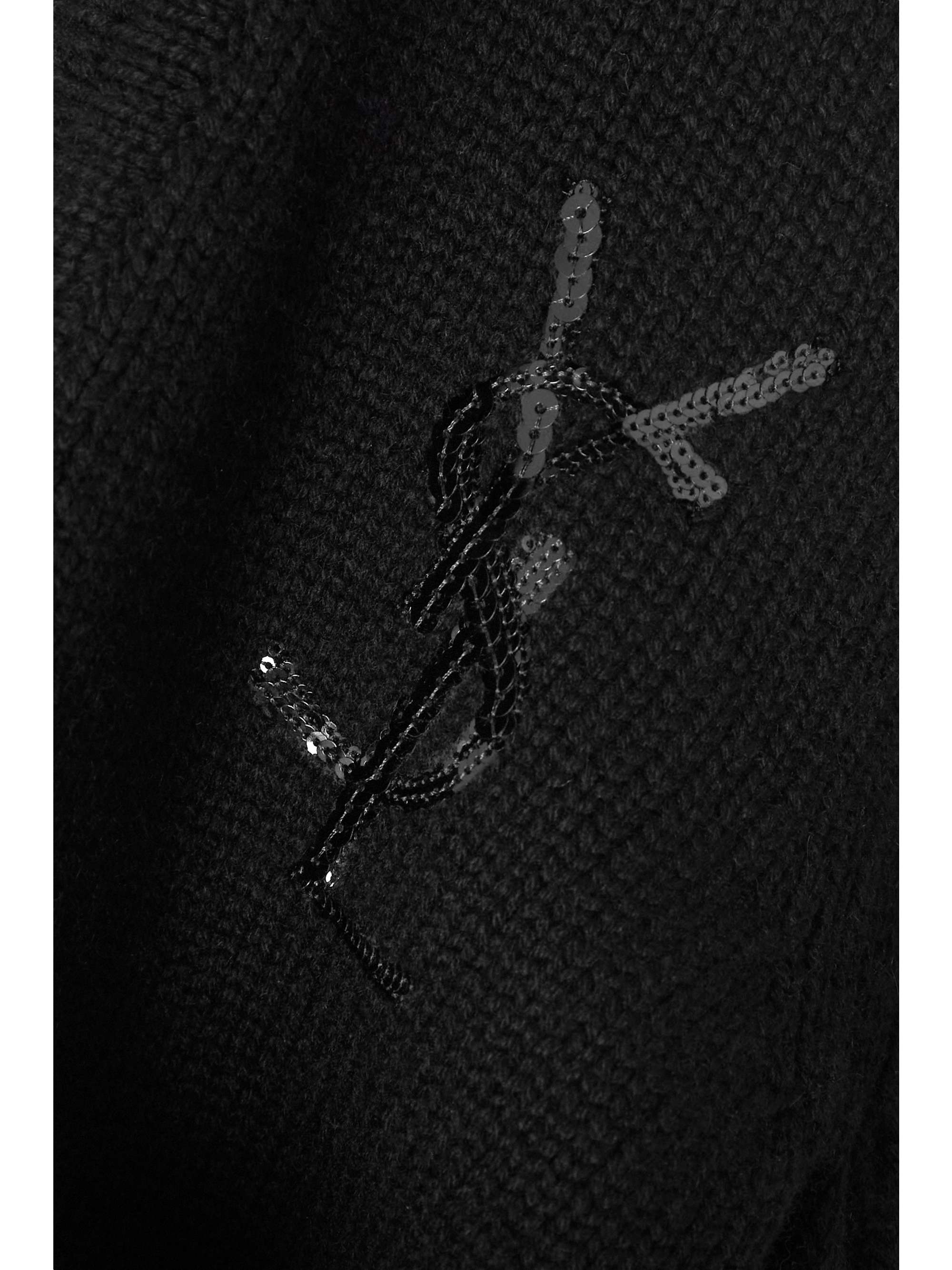 SAINT LAURENT Embellished cashmere cardigan