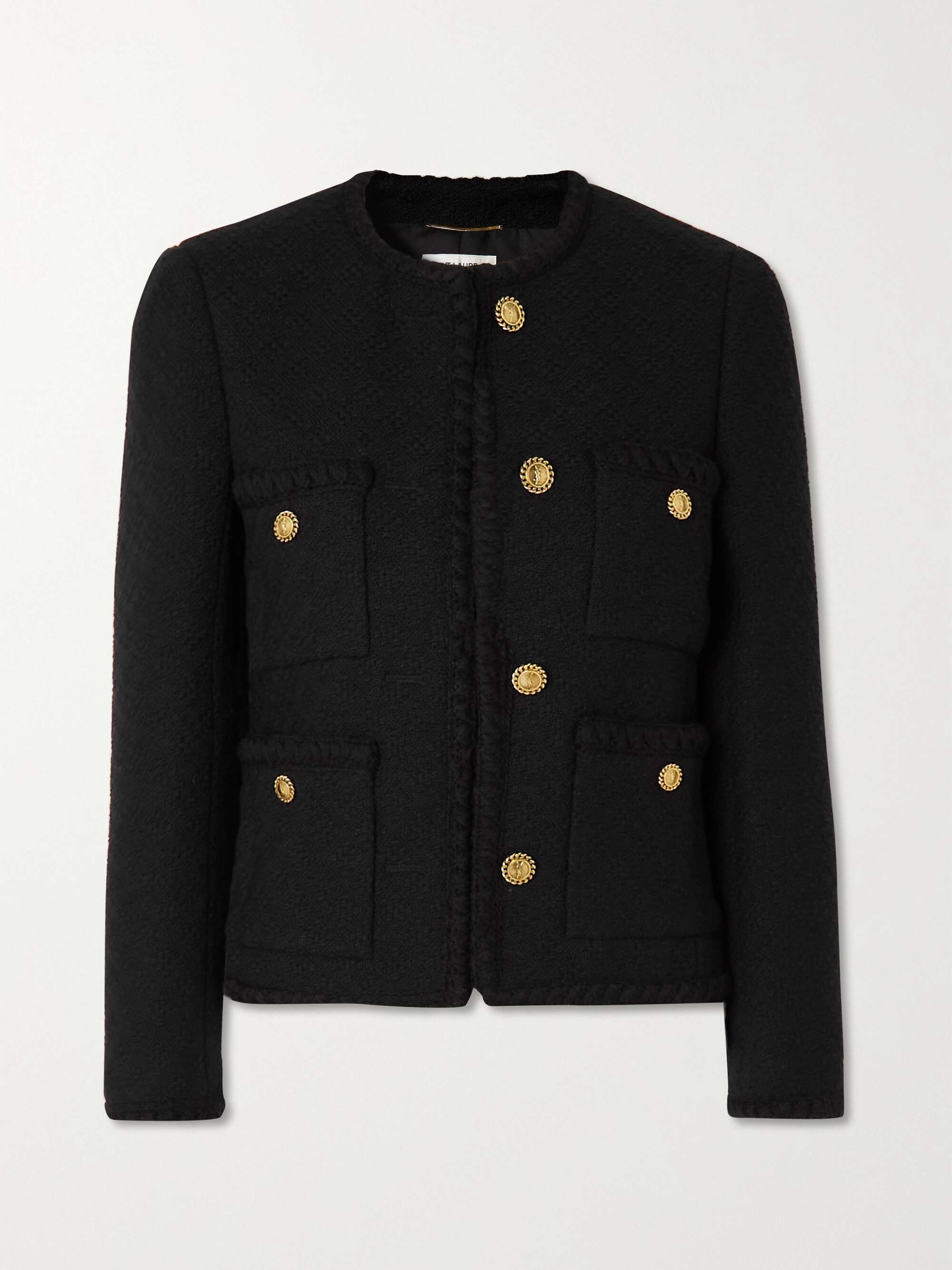 SAINT LAURENT Wool-tweed jacket | NET-A-PORTER