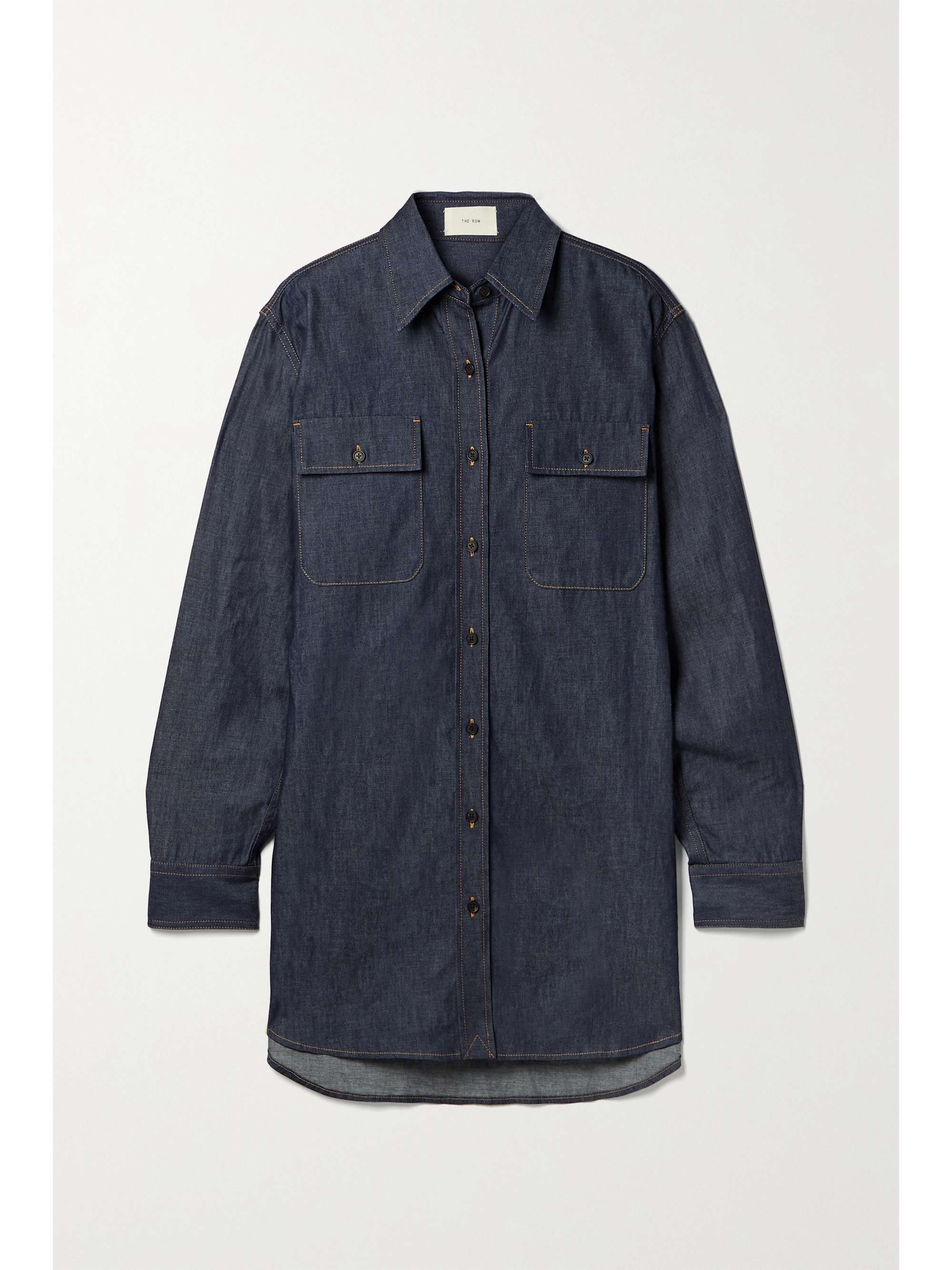 Navy Vivienne oversized denim shirt 