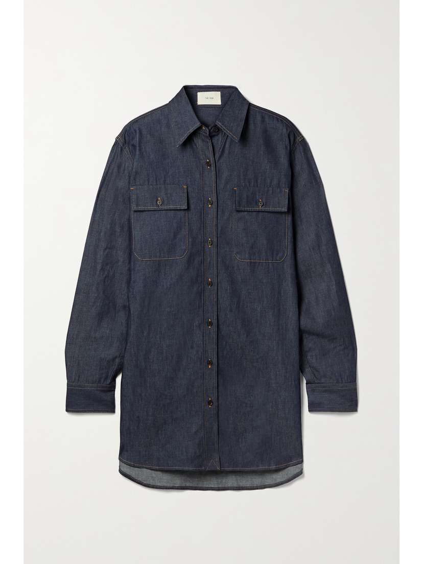 The Row Vivienne Oversized Denim Shirt