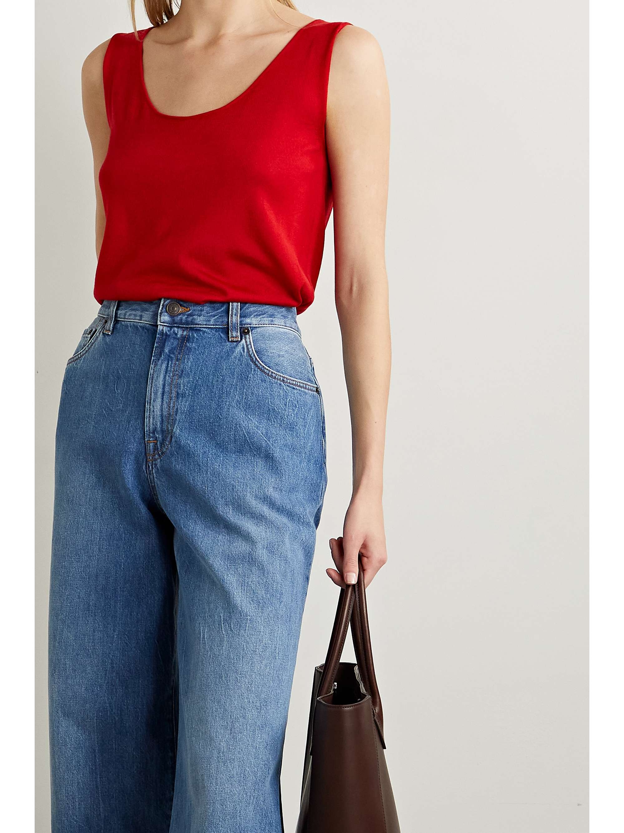 THE ROW Gannon cashmere and silk-blend tank