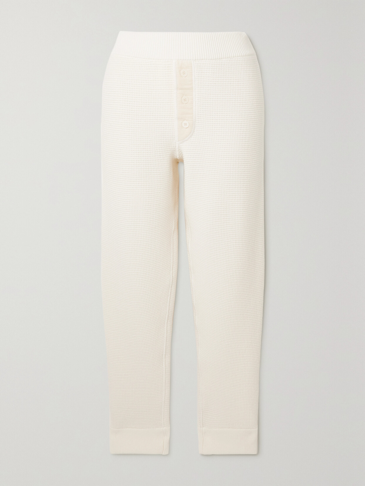 The Row Ginzena Cotton-blend Tapered Track Pants In White