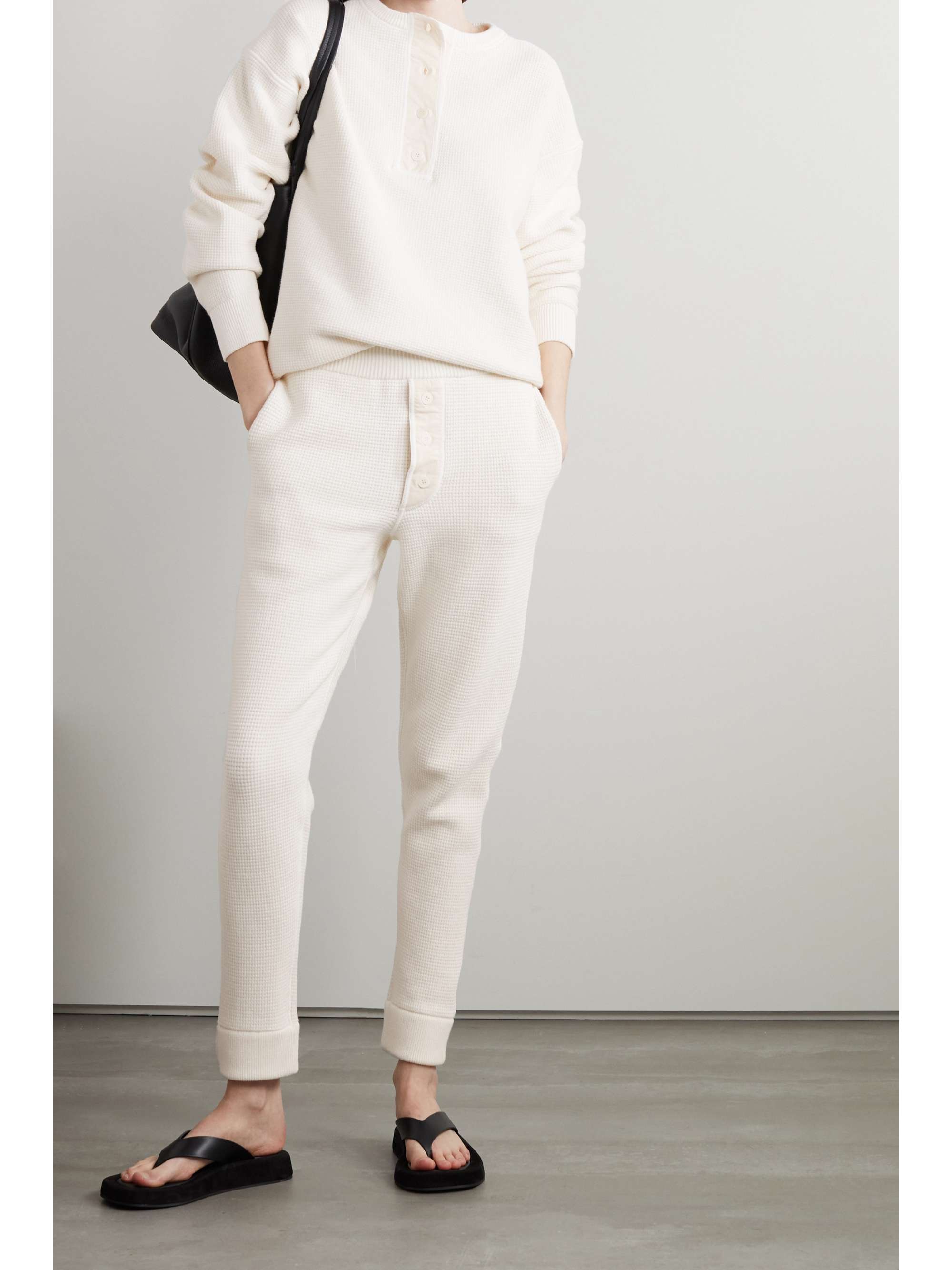 THE ROW Ginzena cotton-blend tapered track pants