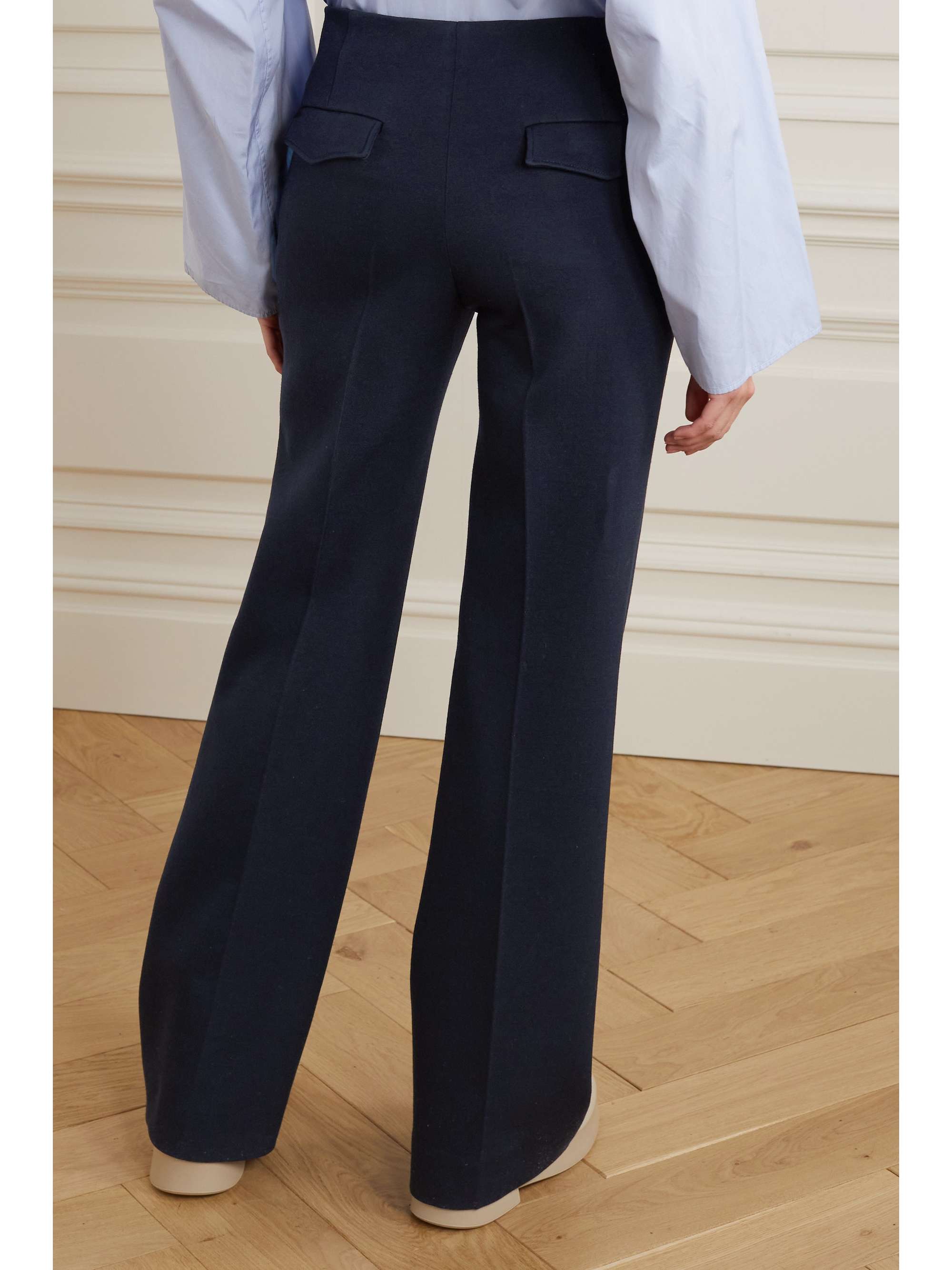 THE ROW Vasco stretch-wool twill flared pants